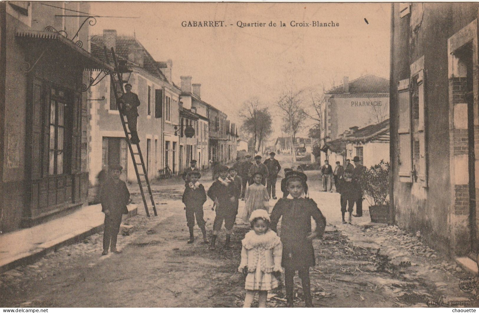 GABARRET    Quartier De La Croix Blanche  Cliche Fleutiaux - Gabarret