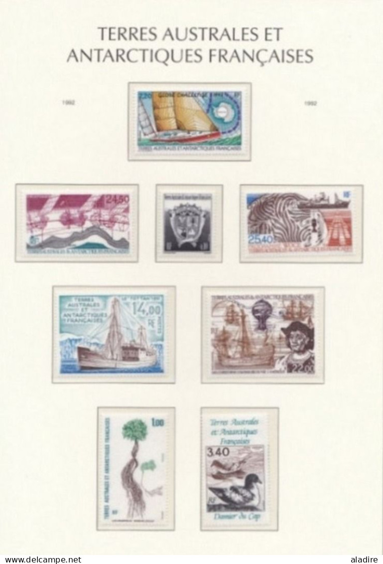 TAAF - 1990 - 91 - 92 Années Complètes Neufs MNH, Valeur Faciale Poste + P.A. - French Antarctic Territories - Komplette Jahrgänge