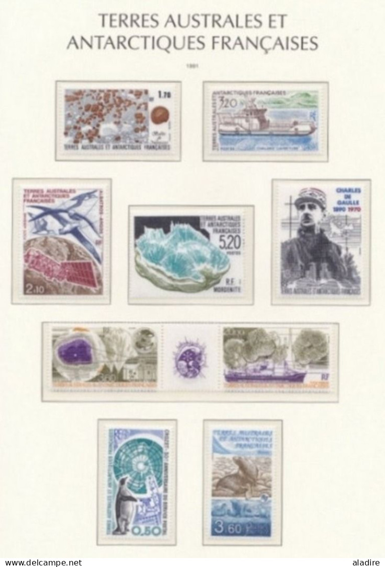 TAAF - 1990 - 91 - 92 Années Complètes Neufs MNH, Valeur Faciale Poste + P.A. - French Antarctic Territories - Full Years