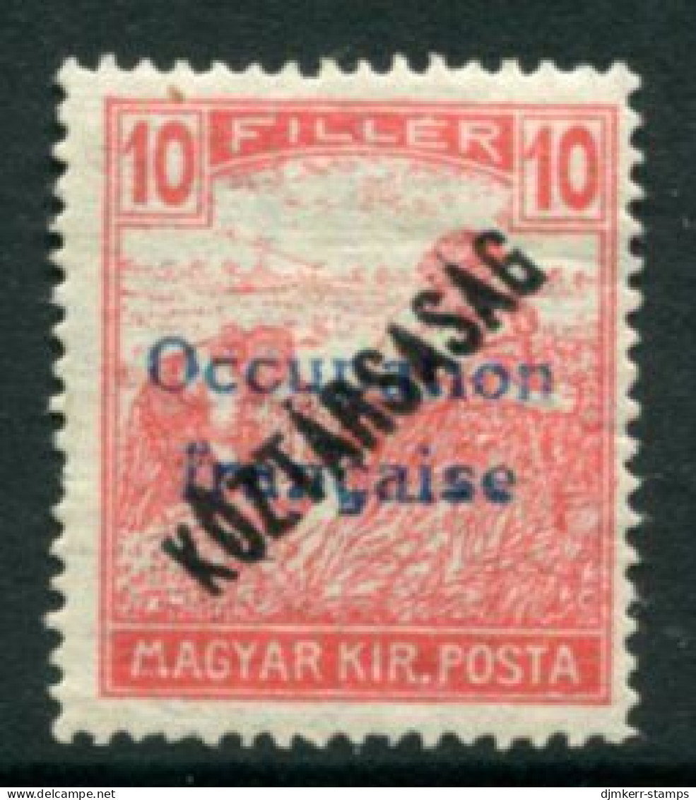 ARAD (French Occupation) 1919 Overprint On Harvesters KÖZTARSASAG 10f LHM / *..  Michel 35 - Sin Clasificación