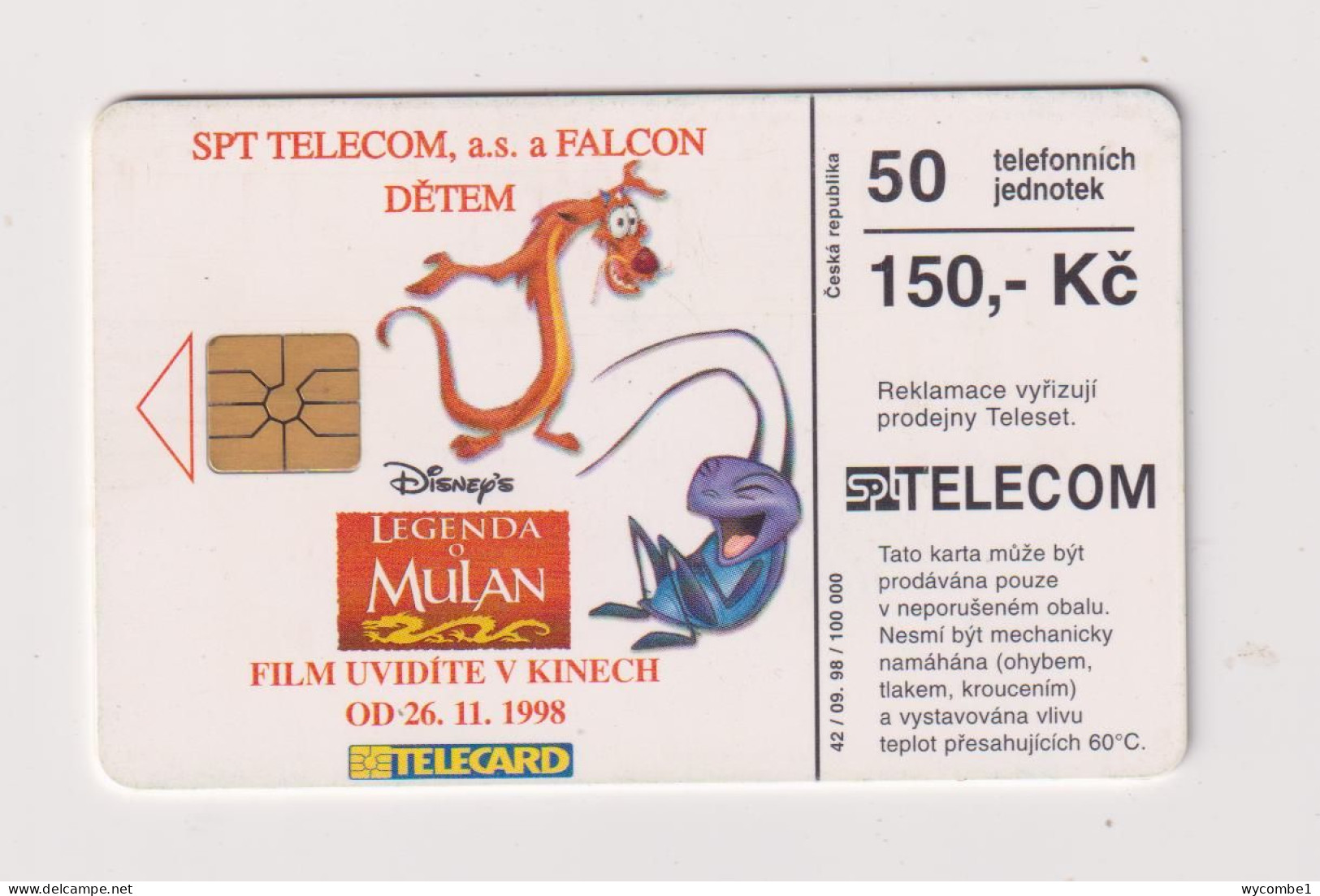 CZECH REPUBLIC - Disney Mulan Chip Phonecard - Tchéquie