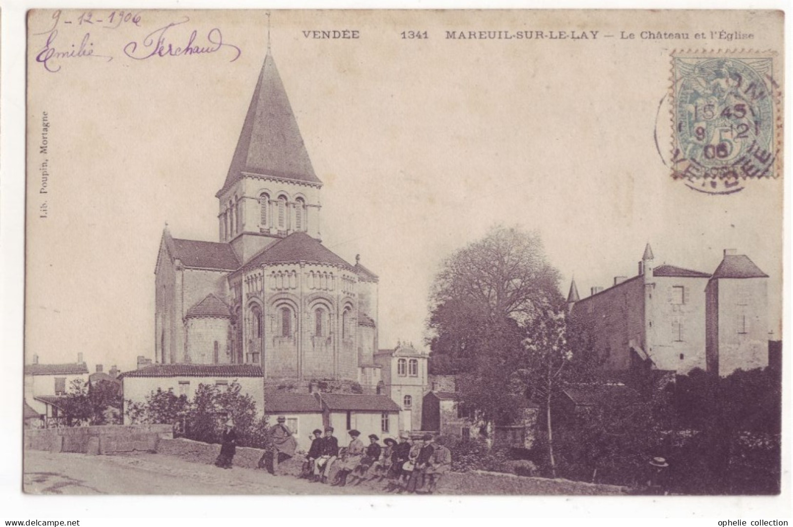 France  85 - Mareuil Sur Lay - Le Château Et L'église - 6346 - Mareuil Sur Lay Dissais