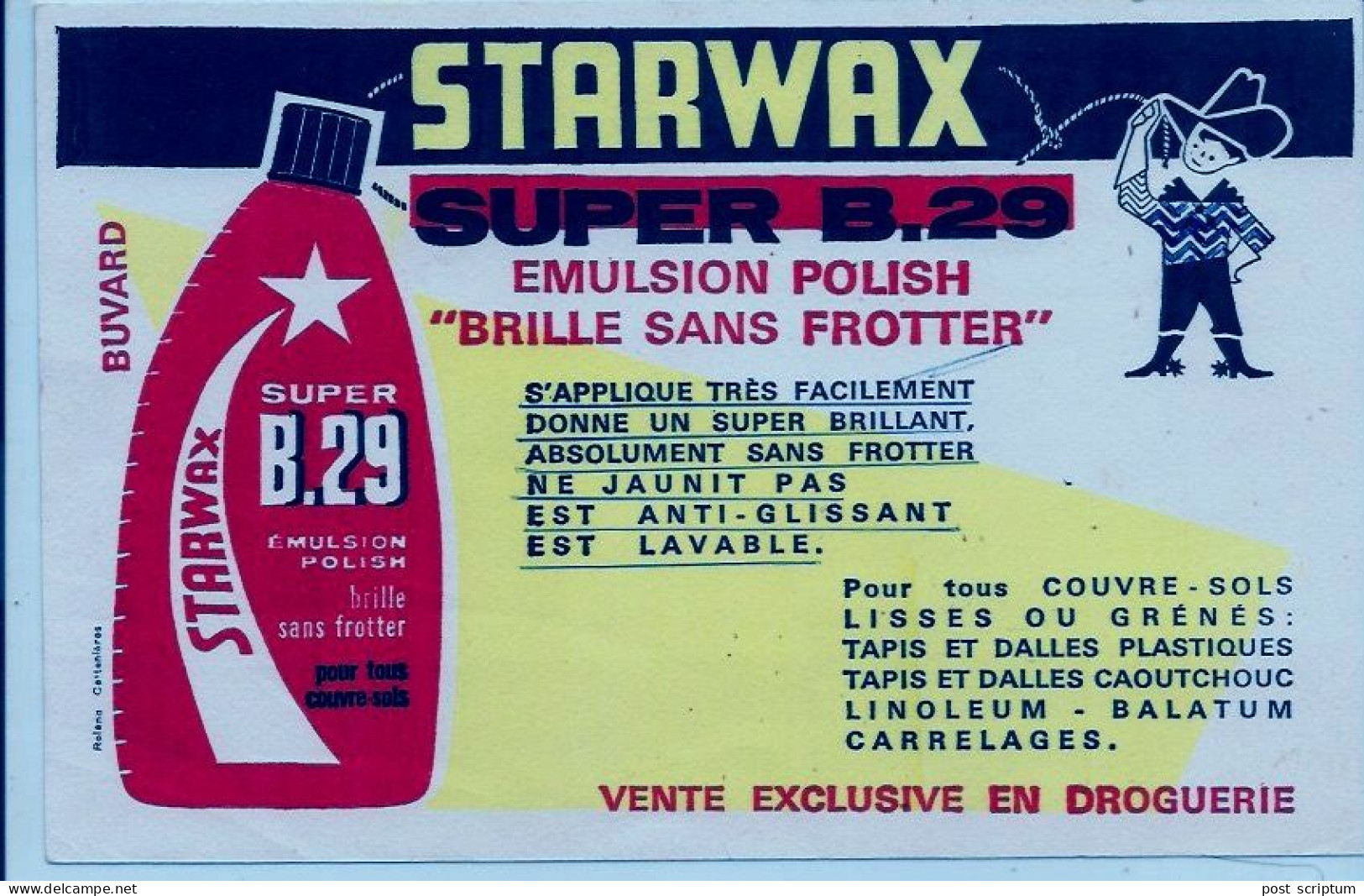 Buvard - Starwax émulsion Polish - Produits Ménagers