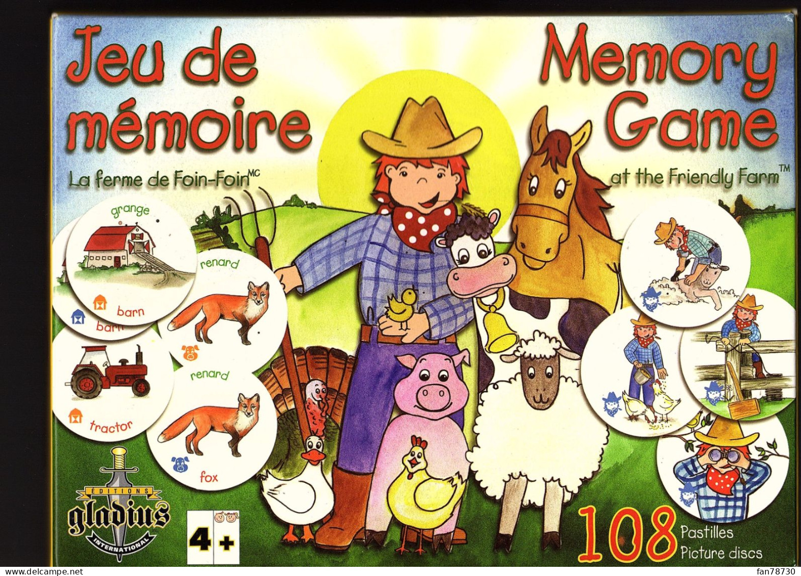 Jeu De Mémoire - La Ferme De Foin-Foin - Apprendre L'anglais En S'amusant - Frais Du Site Déduits - Altri & Non Classificati