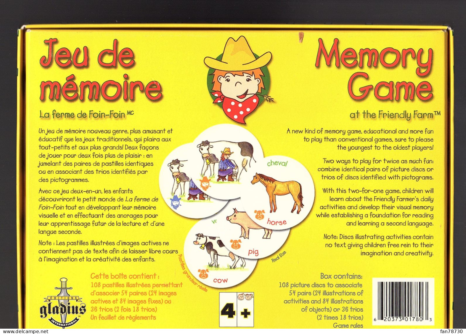 Jeu De Mémoire - La Ferme De Foin-Foin - Apprendre L'anglais En S'amusant - Frais Du Site Déduits - Other & Unclassified