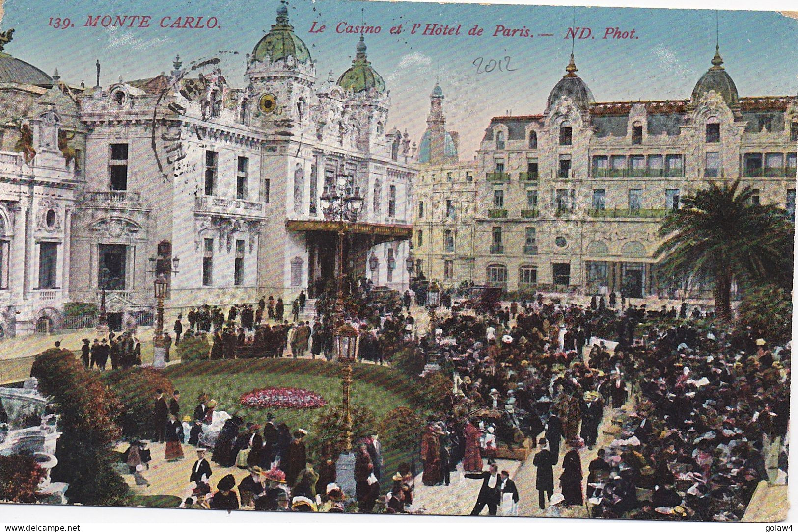 35977# SEMEUSE CARTE POSTALE Obl MONTE CARLO PRINCIPAUTE MONACO 1912 - Covers & Documents