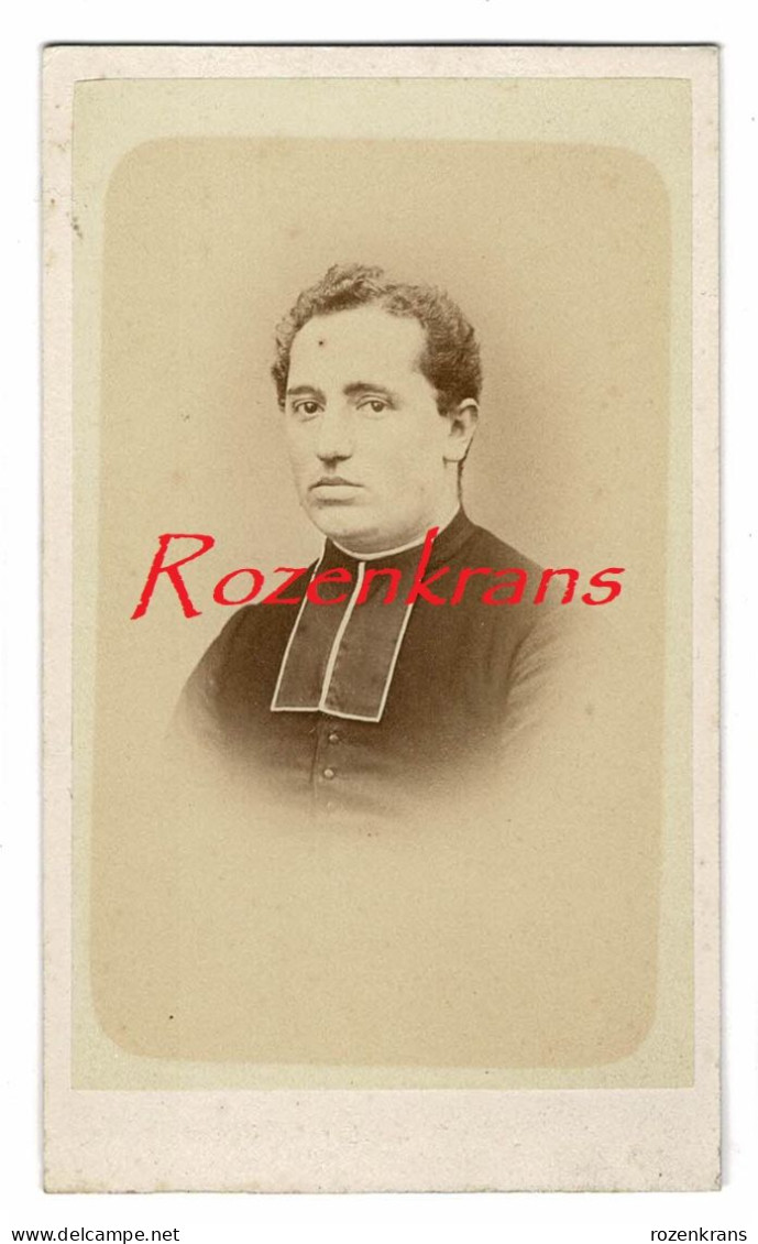 Oude Foto CDV Karton Portrait Carte De Visite Priester Pretre Pastoor August Rombaut St Sint Nikolaas Niklaas Waas - Zonder Classificatie