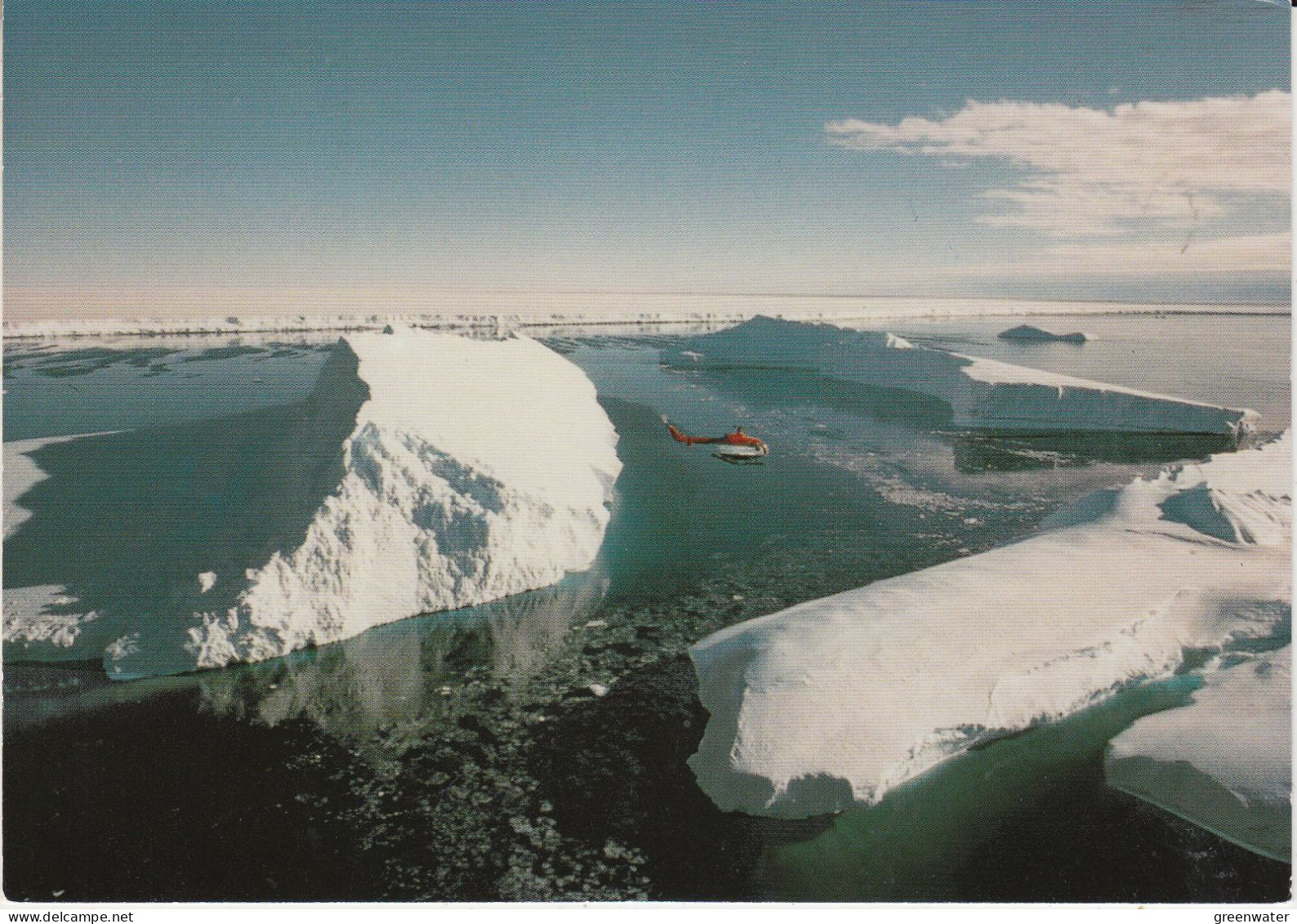 South Africa Antarctic Heli Flight From Polarstern To Polarstern 28.08.2007  Postcard (JS172A) - Polar Flights