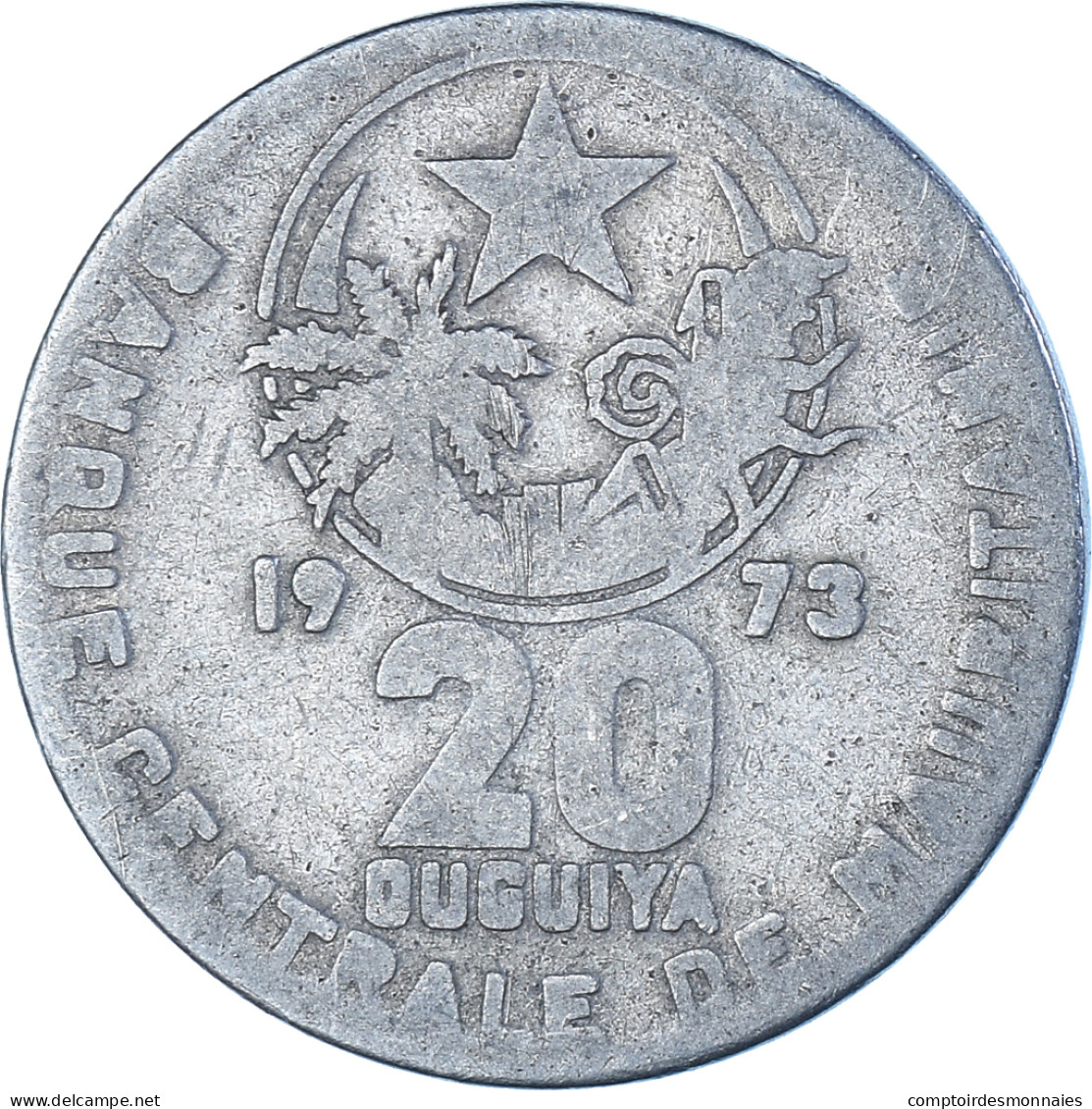 Mauritanie, 20 Ouguiya, 1973 - Mauritanie