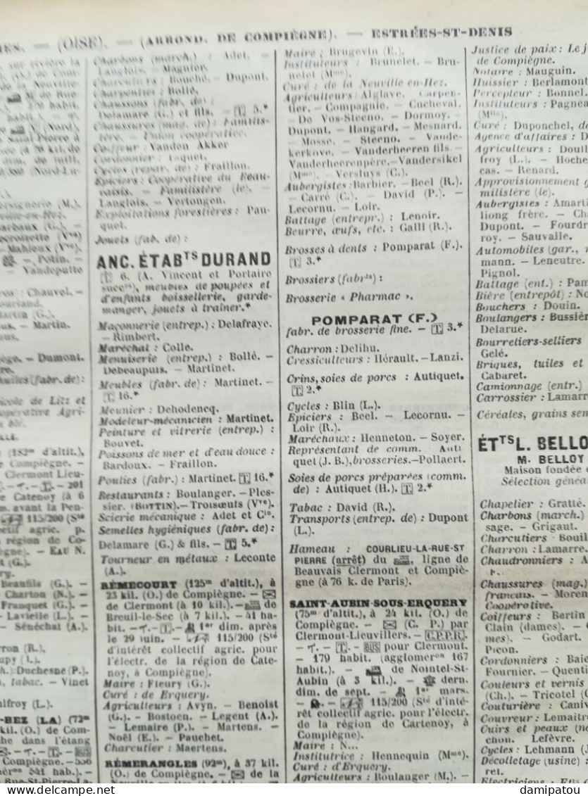 BOTTIN N° 3 De 1937 De Haute Marne (52) à YONNE (89) + DOM-TOM - Telefonbücher