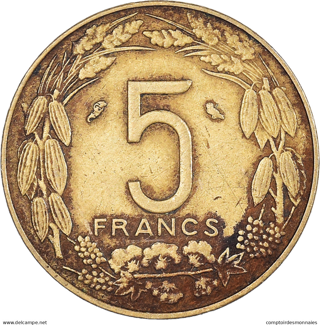 Monnaie, États De L'Afrique équatoriale, 5 Francs, 1970 - Cameroon