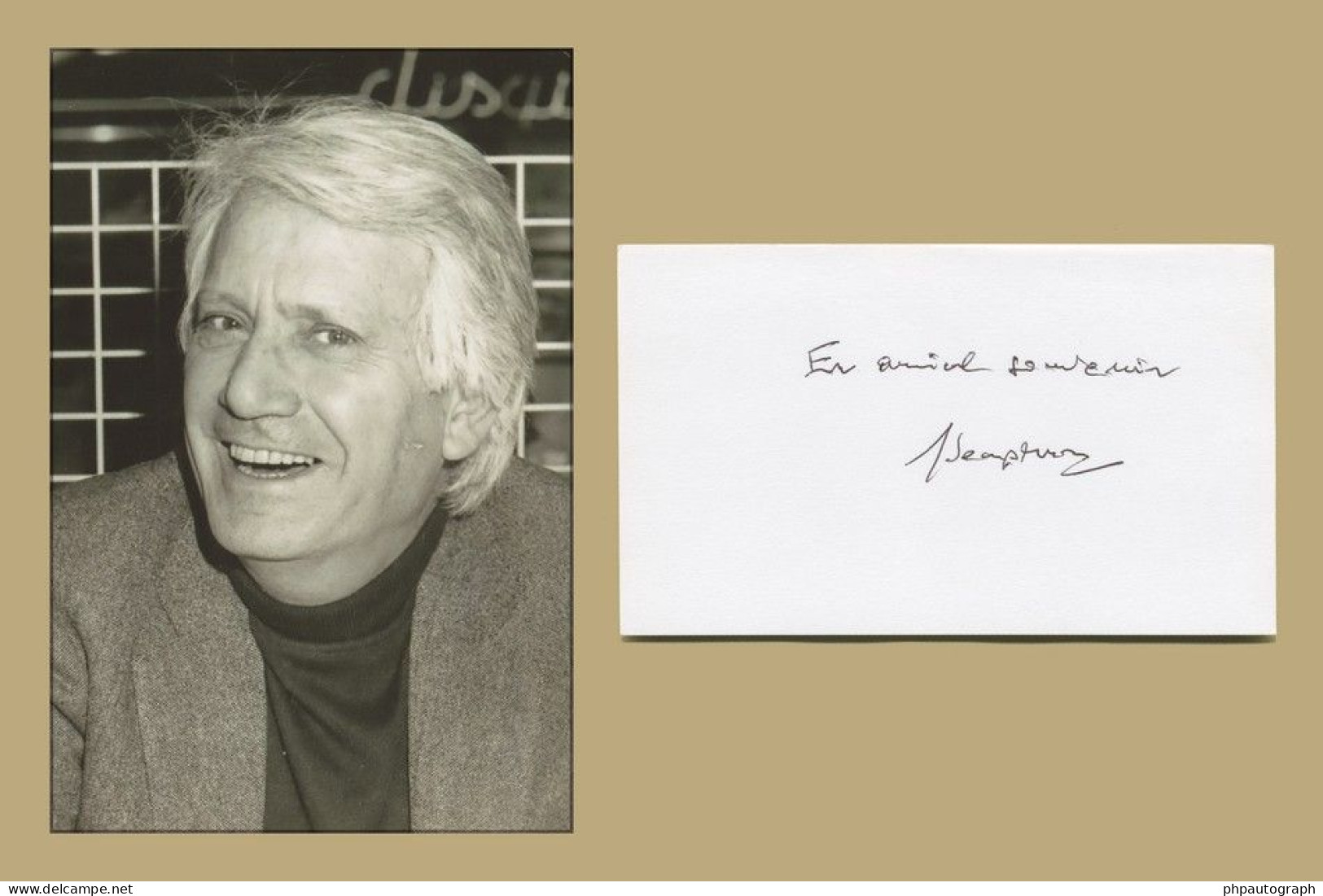 Jorge Semprún (1923-2011) - Écrivain Espagnol - Carte Signée + Photo - 90s - Scrittori