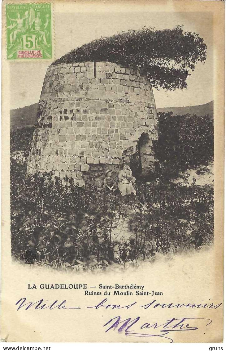 Guadeloupe Saint Barthélémy Ruines Du Moulin Saint Jean, Rare - Saint Barthelemy