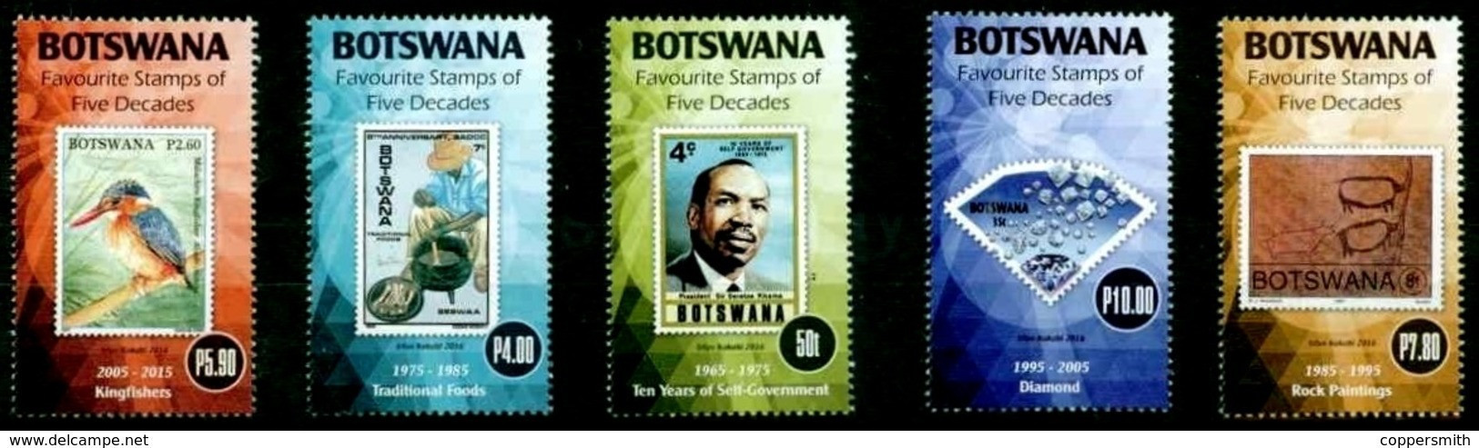 (280) Botswana  2016 / Post Day / Stamp On Stamp / Timbre Sur Timbre ** / Mnh  Michel 1043-47 - Botswana (1966-...)