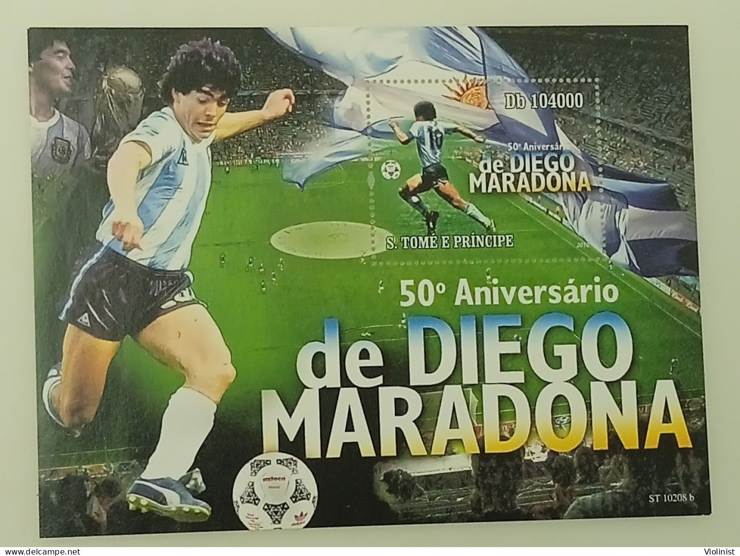 Sao Tome And Principe- 50th Anniversary Of Diego Maradona - São Tomé Und Príncipe