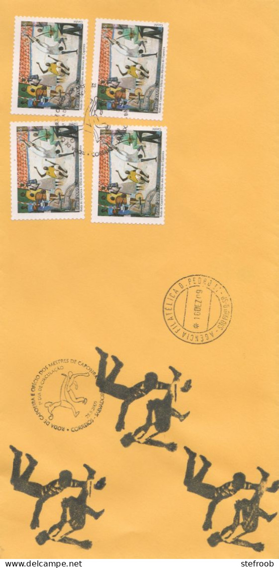 Brief - Eerste Dag Afstempeling - Sport - Capoeira  Brasil 2009 - Enteros Postales