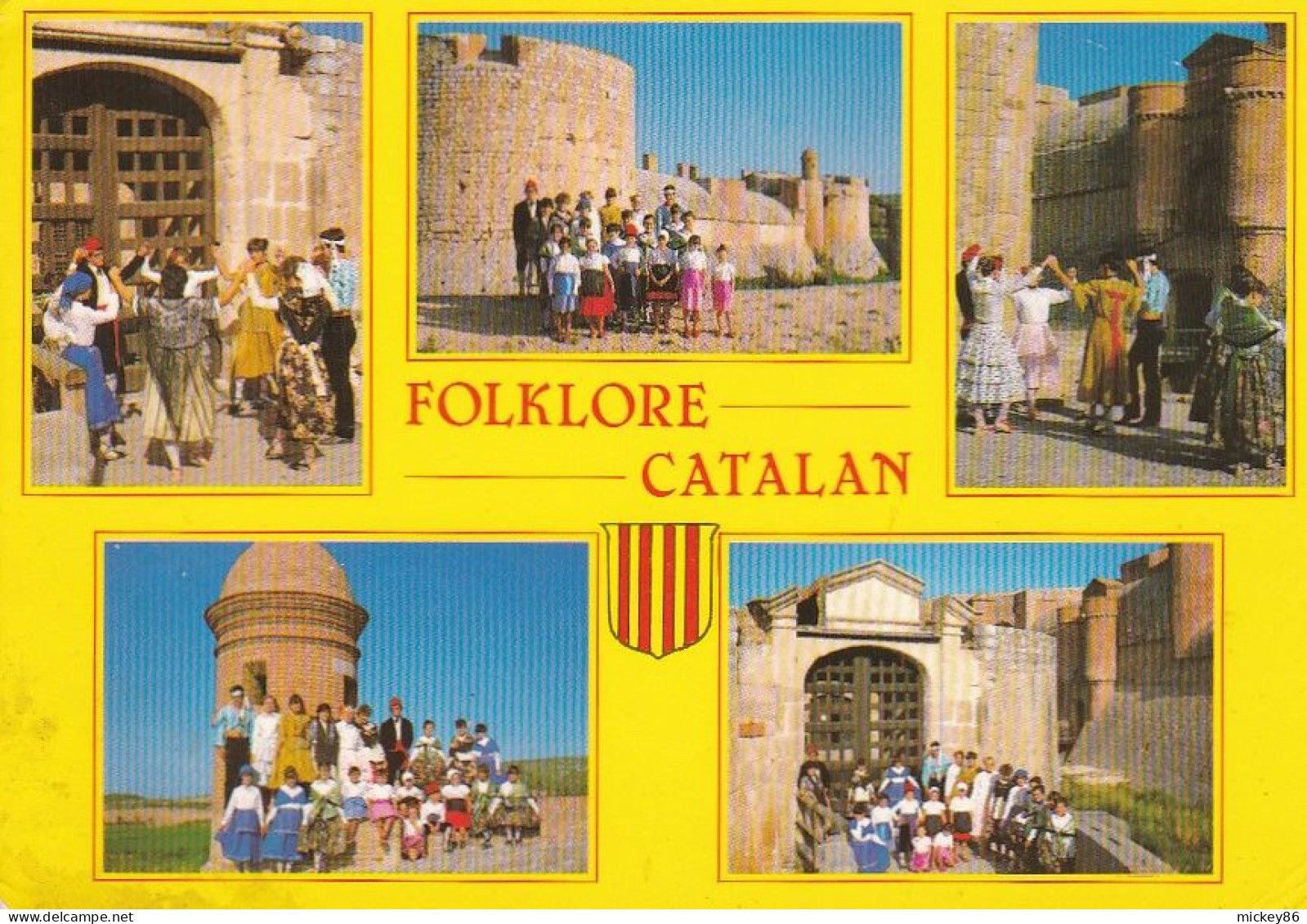 SALSES --1987-- Folklore Catalan 66 -- Groupe Folklorique " AL JUVE DEL CASTELL "--Multivues...cachet Saleilles-66 - Salses