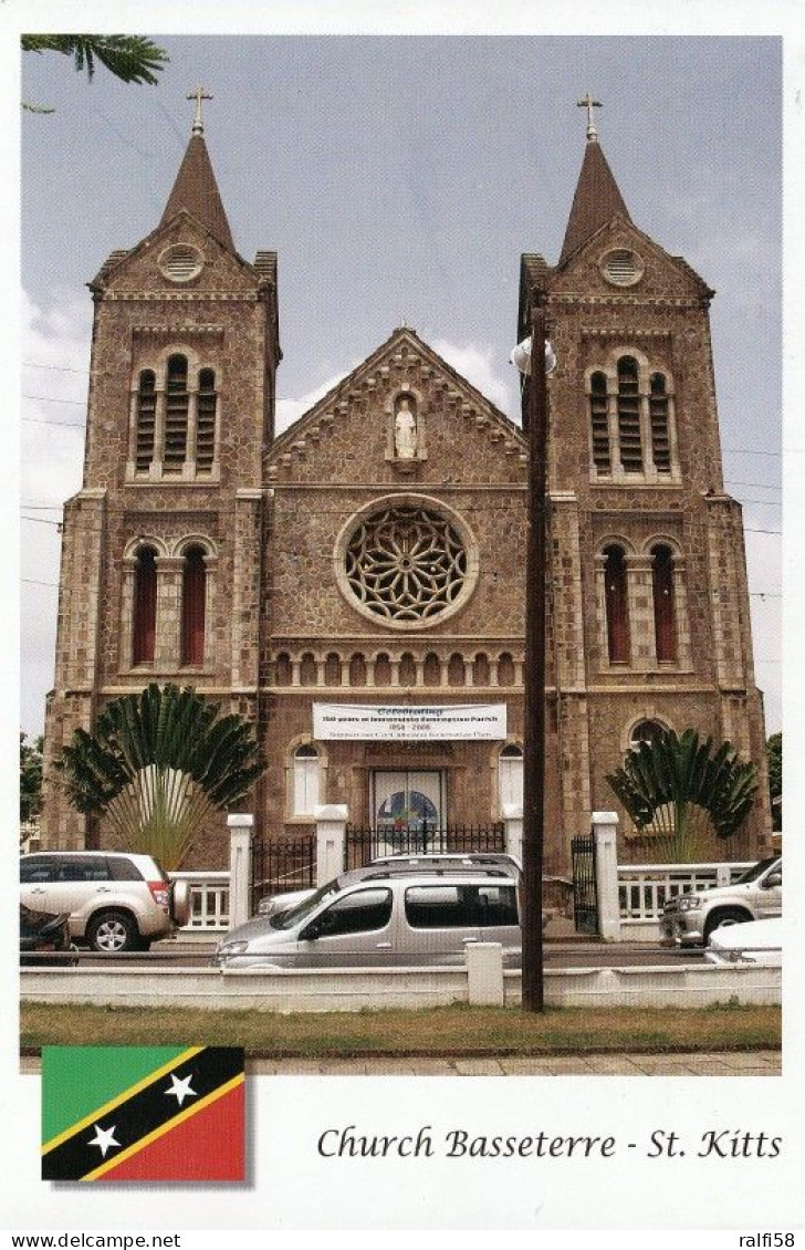 1 AK St. Kitts And Nevis * Die Kathedrale In Basseterre Der Hauptstadt Der Karibinsel St. Kitts And Nevis * - San Cristóbal Y Nieves