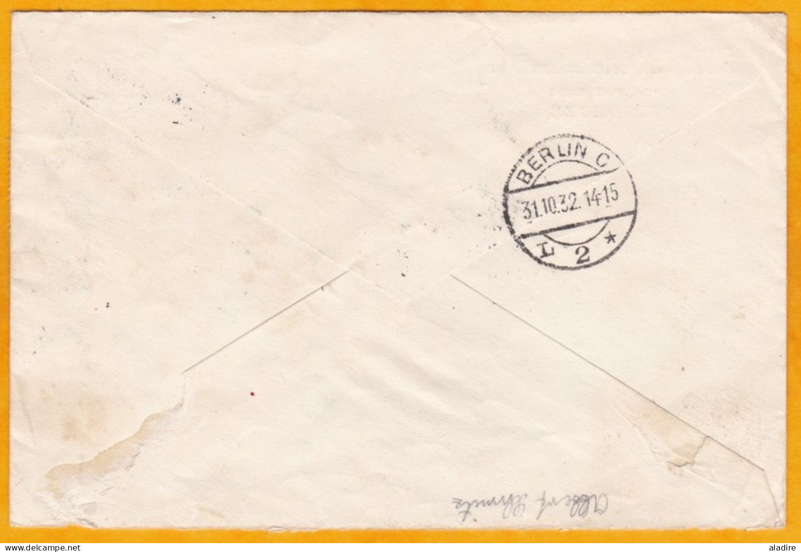 1932 - Enveloppe Par Avion De Windhoek Kimberley, South West Africa, Namibie - Vers Allemagne - Via Berlin - 12 D - South West Africa (1923-1990)