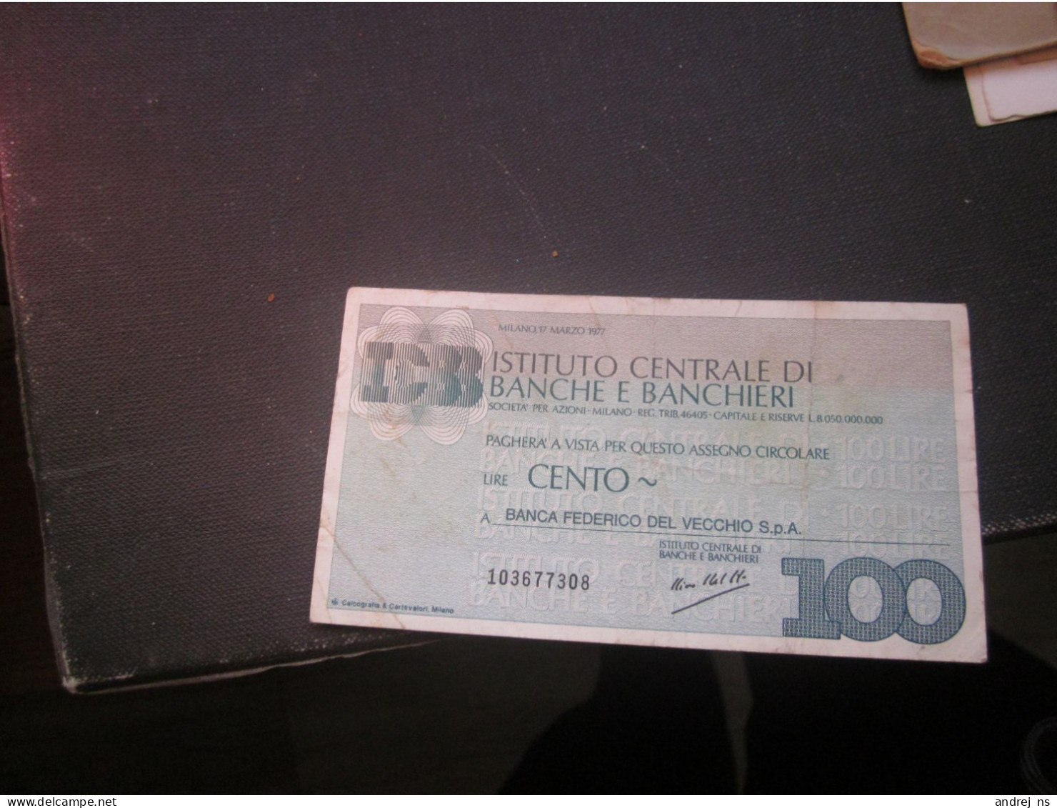 Istituto Centrale Di Banche E Banchieri Cento 100 - 100 Lire