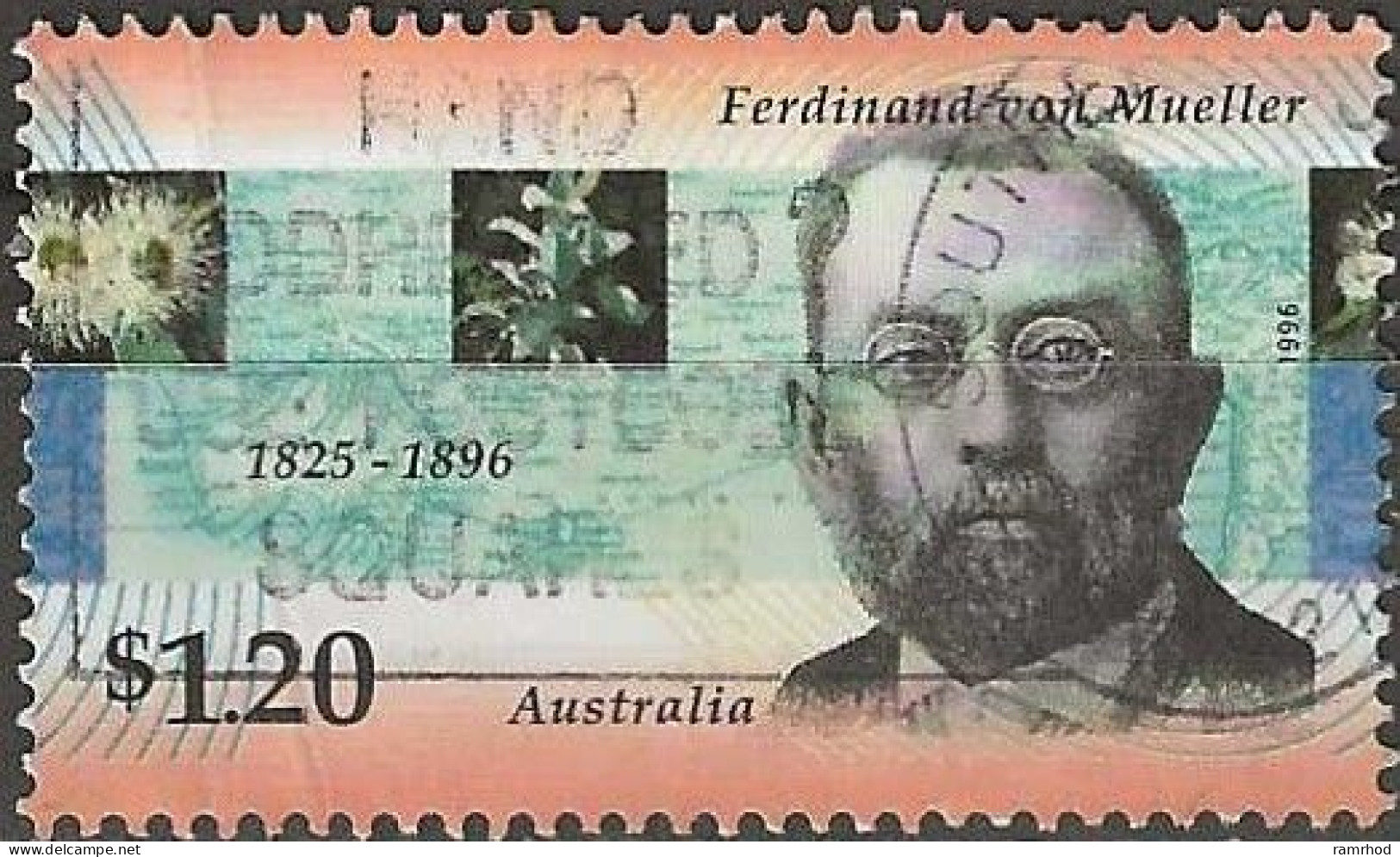 AUSTRALIA 1996 Death Centenary Of Ferdinand Von Mueller (botanist) - $1.20 Ferdinand Von Mueller FU - Gebraucht