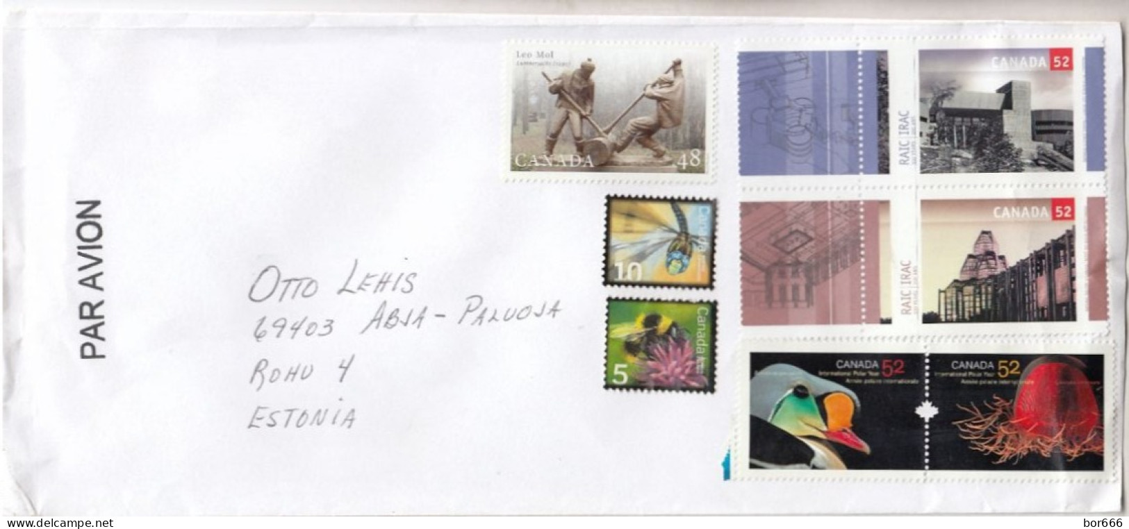 GOOD CANADA Postal Cover To ESTONIA 2022 - Good Stamped: Architecture ; Polar Year ; Insects - Covers & Documents