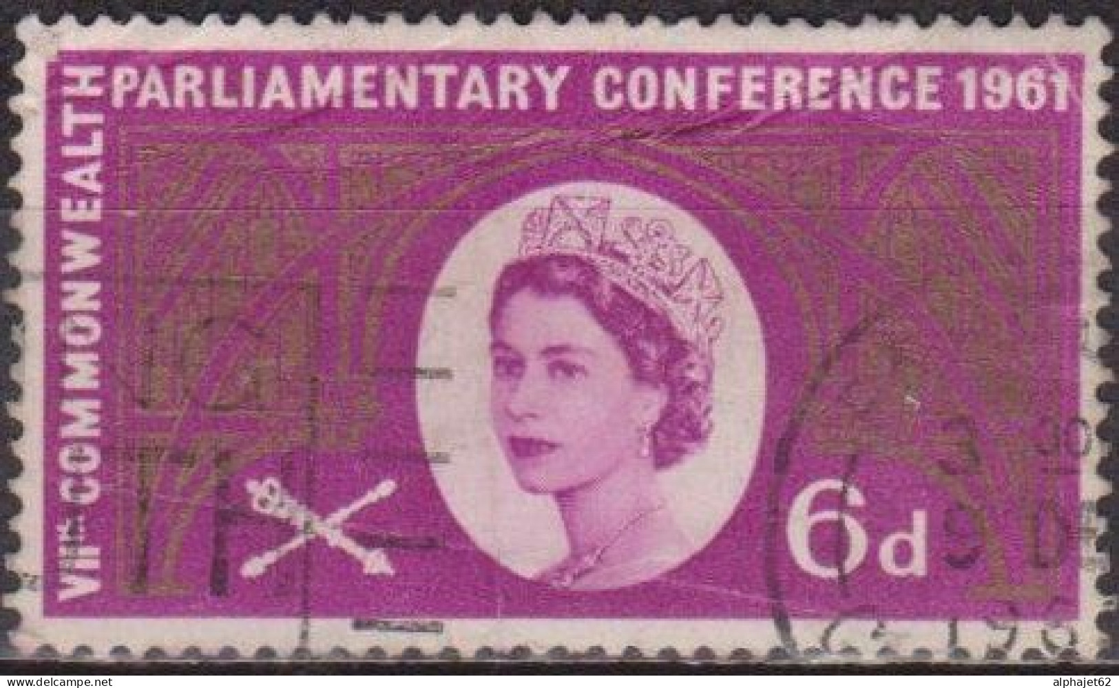 Elizabeth II - GRANDE BRETAGNE - Arc Intérieur De Westminster - N° 365 - 1961 - Gebraucht