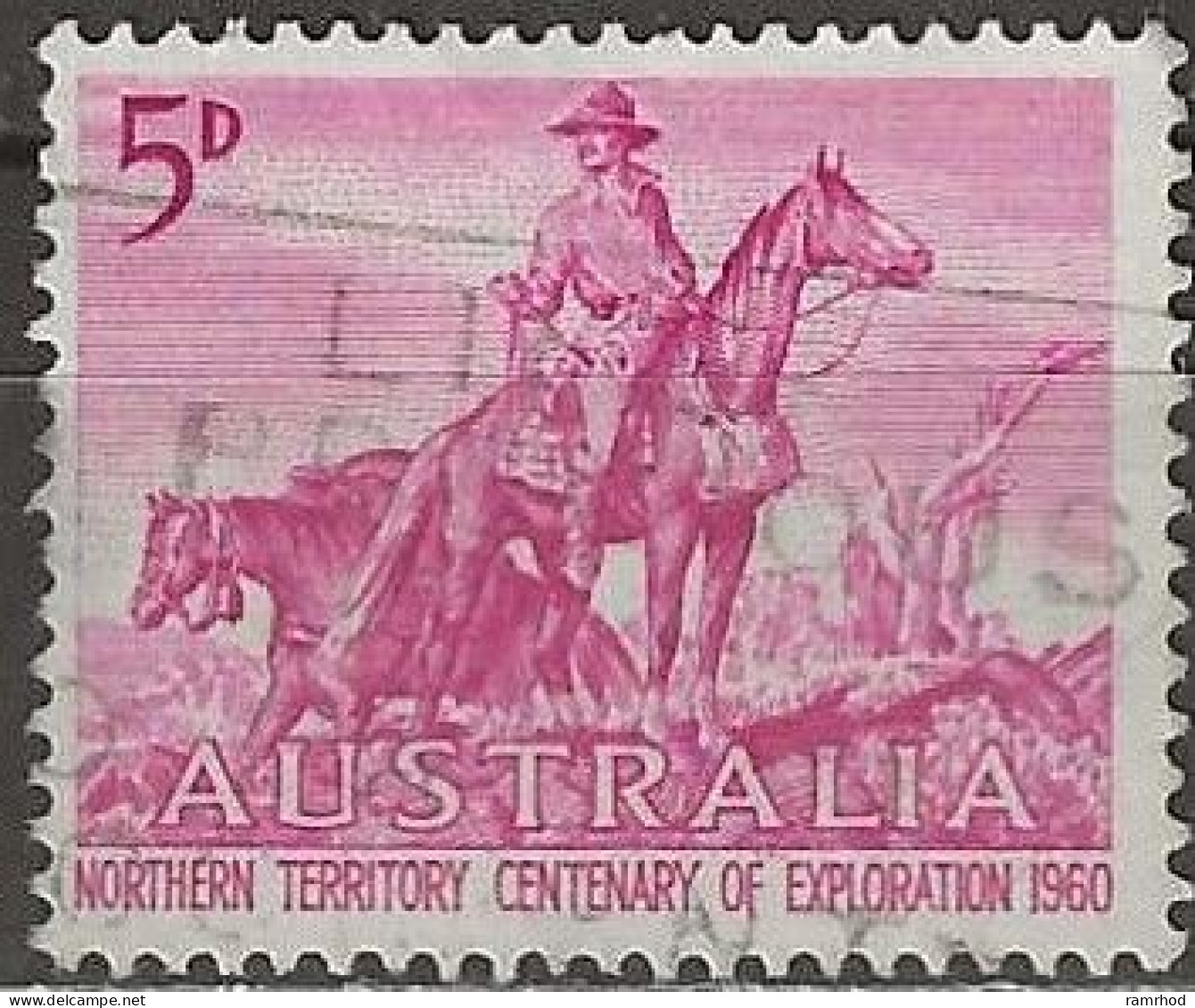 AUSTRALIA 1960 Centenary Of Northern Territory Exploration - 5d The Overlanders (after Sir Daryl Lindsay) FU - Gebruikt