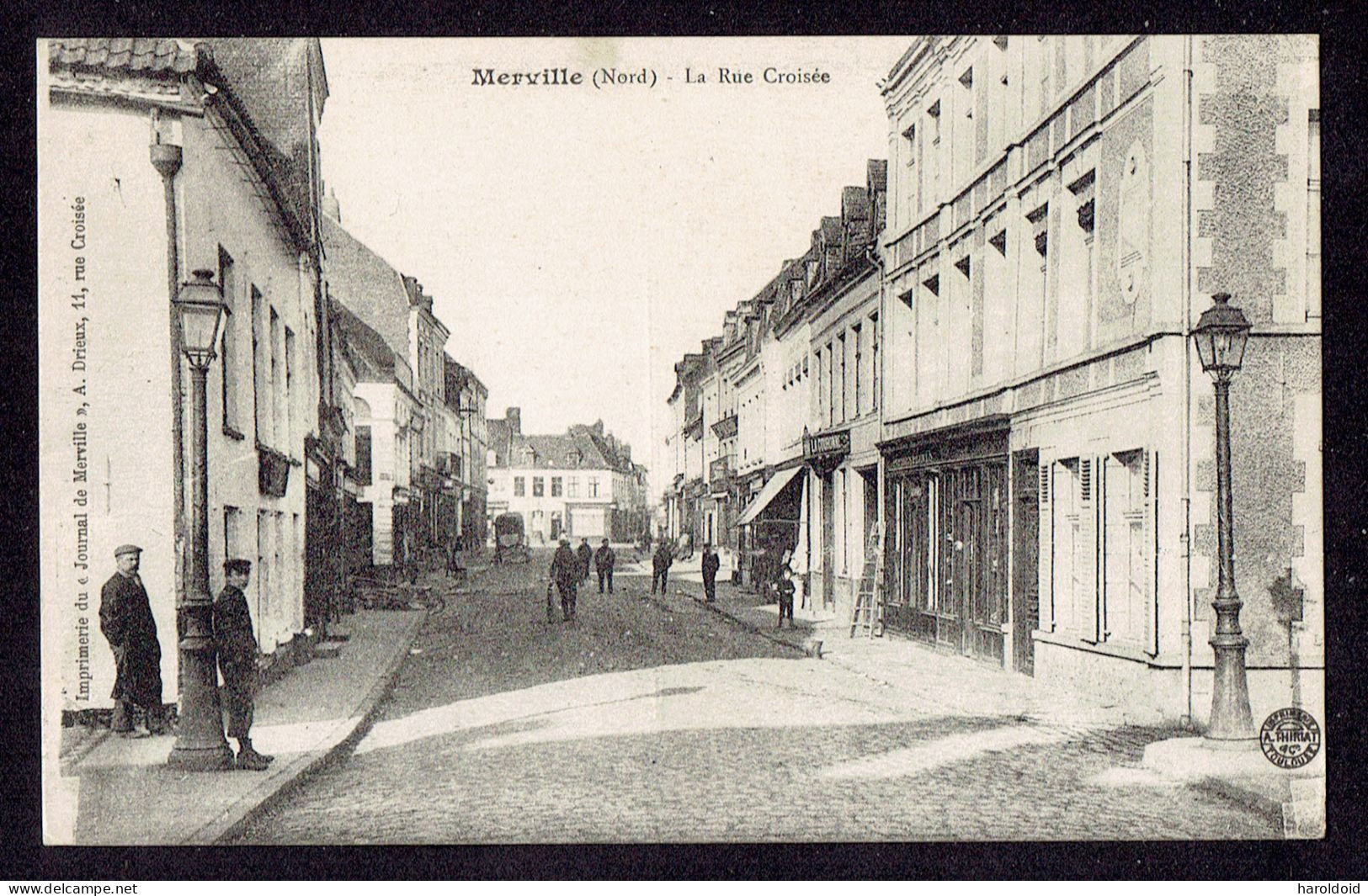 CPA 59 - MERVILLE - LA RUE CROISEE - Merville