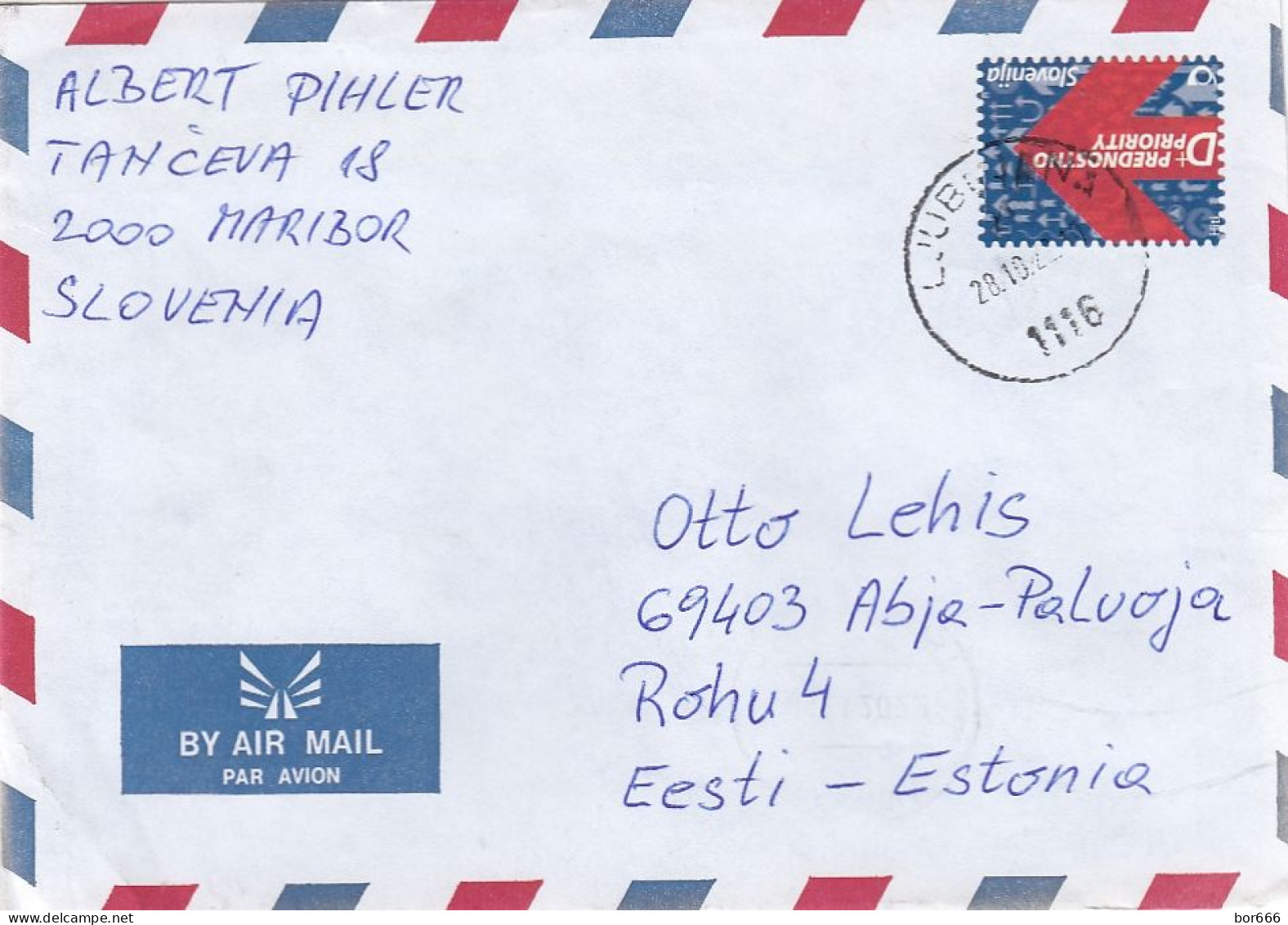 GOOD SLOVENIA Postal Cover To ESTONIA 2022 - Good Stamped: Arrow - Slowenien