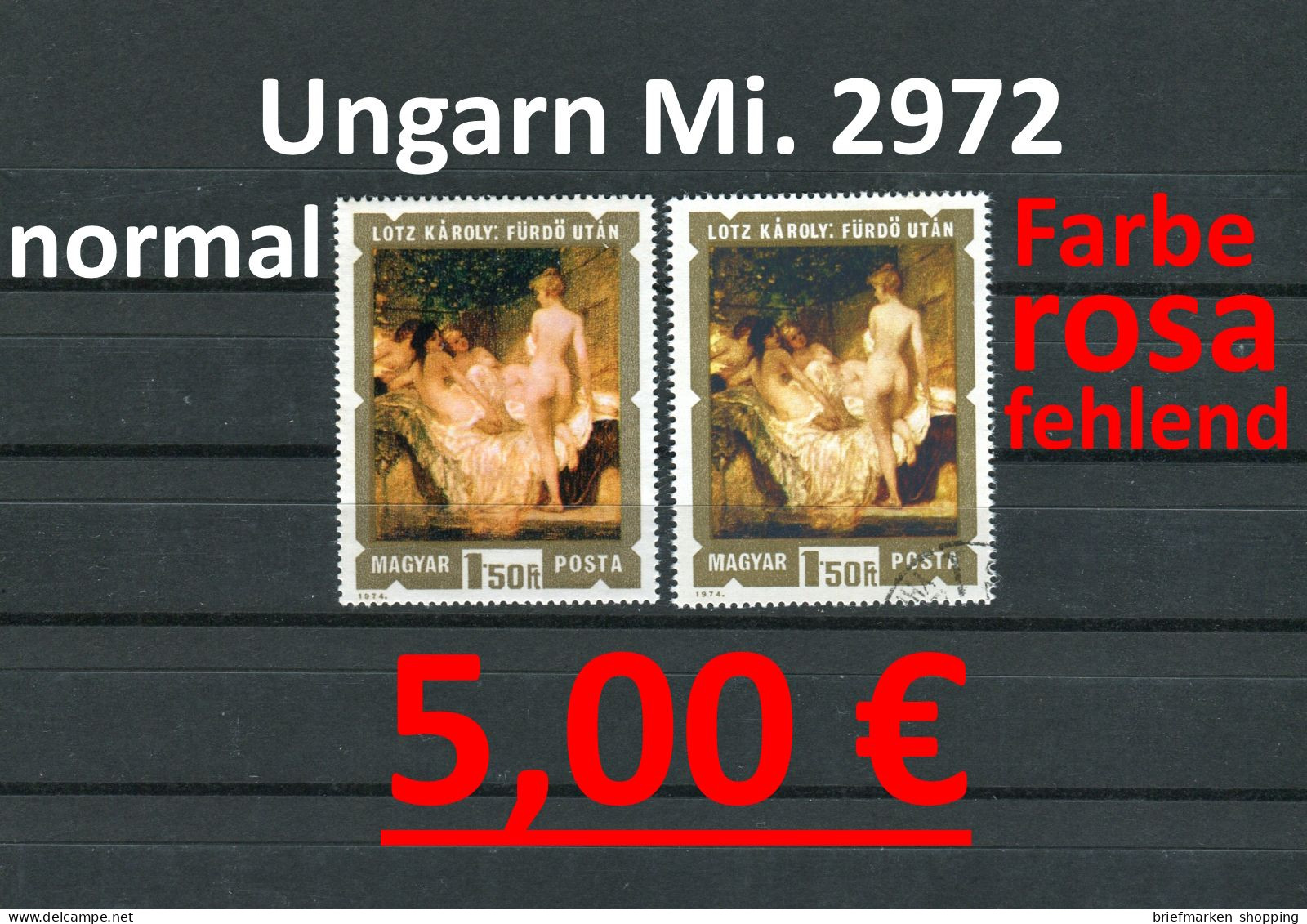 Ungarn 1974 - Hongrie 1974 - Hungaria 1974 - Magyarorszag 1974 - Michel 2972 A - Oo Oblit. Used Gebruikt - Errors, Freaks & Oddities (EFO)