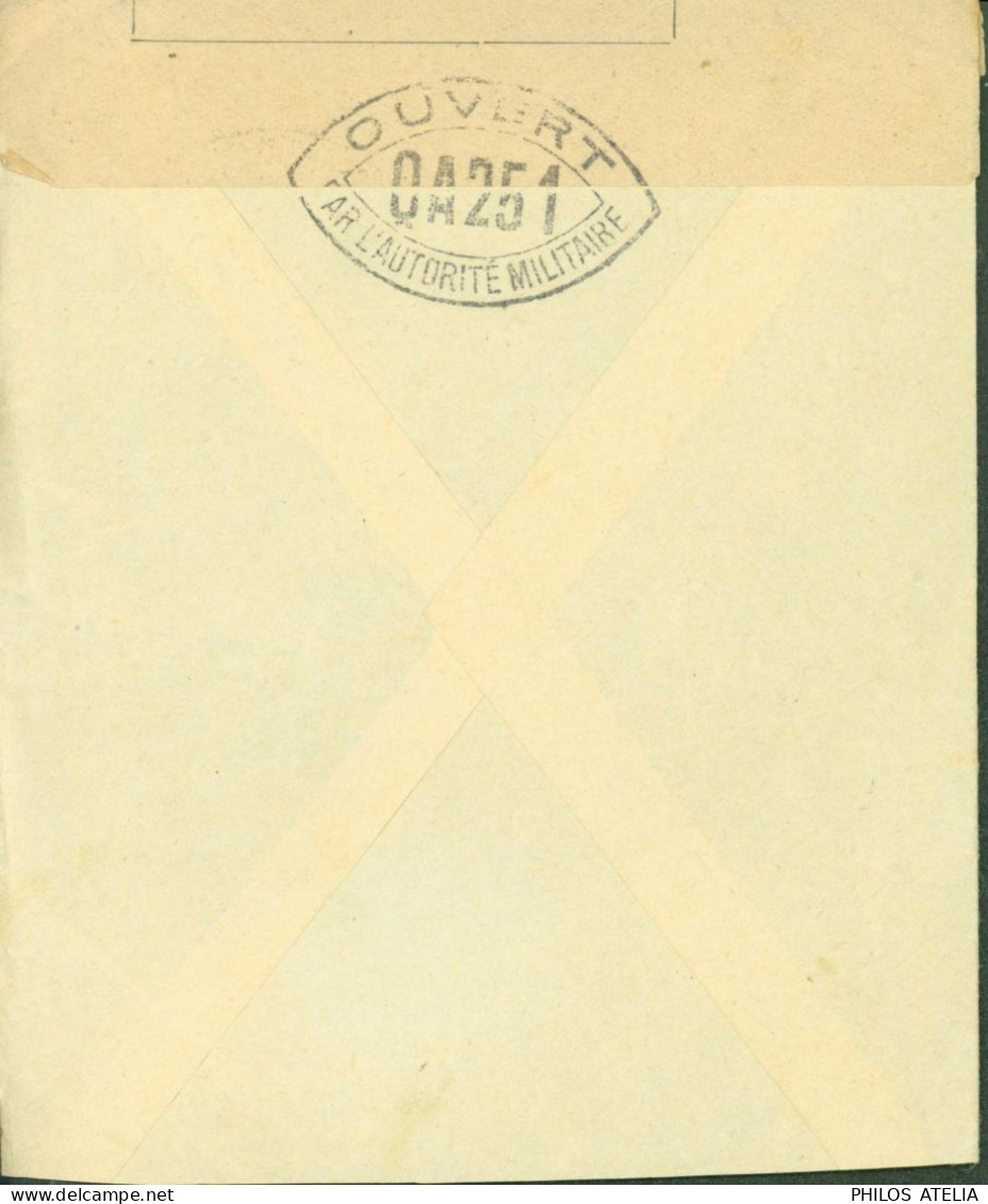 Guerre 40 YT N°432 Iris CAD Toulouse Gare 26 II 40 Censure Bande + Cachet Commission Q.A + QA 251 Toulouse - Guerre De 1939-45