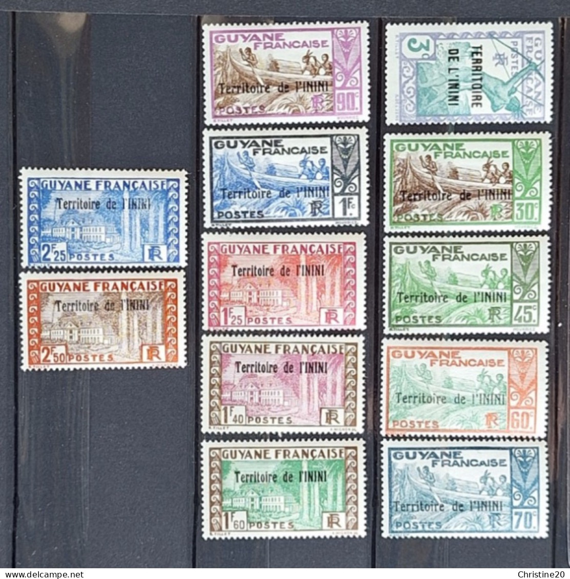 Inini 1939/40 N°36/47 * Et ** TB Cote +14€ - Unused Stamps