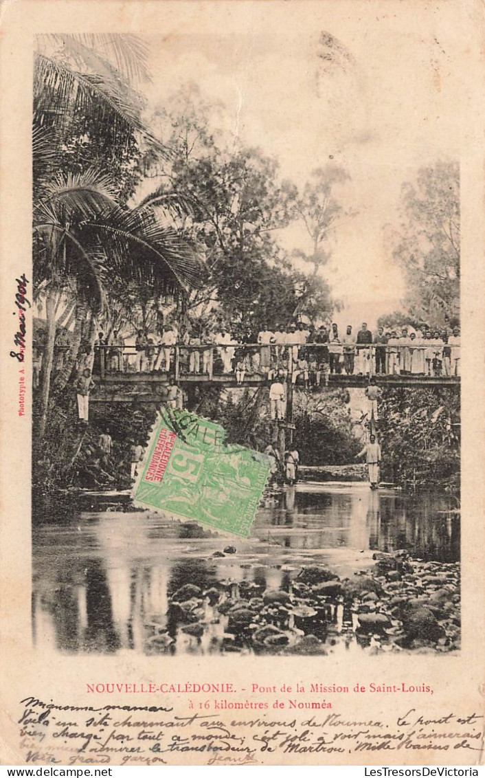 Nouvelle Calédonie - Pont De La Mission De Saint Louis à 16 Kilometres De Nouméa -   Carte Postale Ancienne - Nieuw-Caledonië