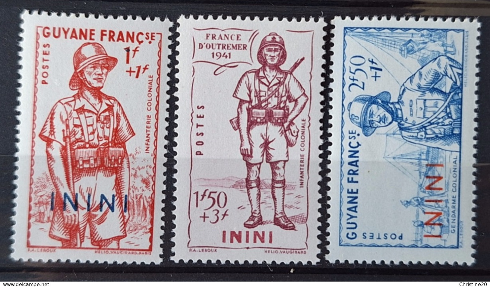 Inini 1941 N°48/50  * TB  Cote 7€50 - Unused Stamps