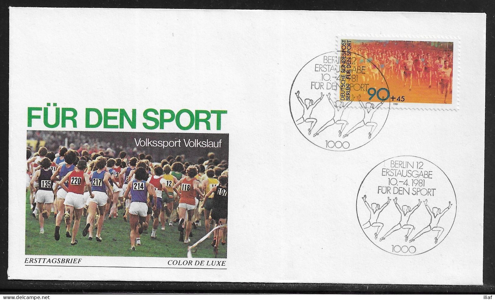 Germany Berlin. FDC Mi. 646.   Sports Aid. Fun Run.  FDC Cancellation On FDC Envelope - 1981-1990