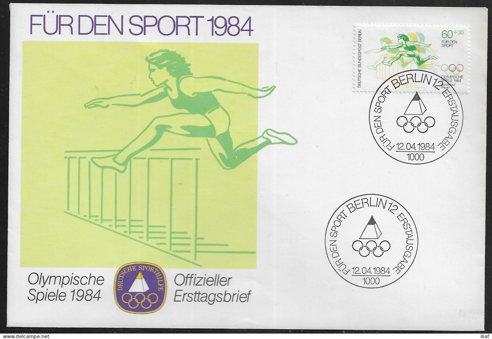 Germany Berlin. FDC Mi. 716-718. 3 Envelopes.  Summer Olympic Games 1984 - Los Angeles.  FDC Cancellation On FDC Envelop - 1981-1990