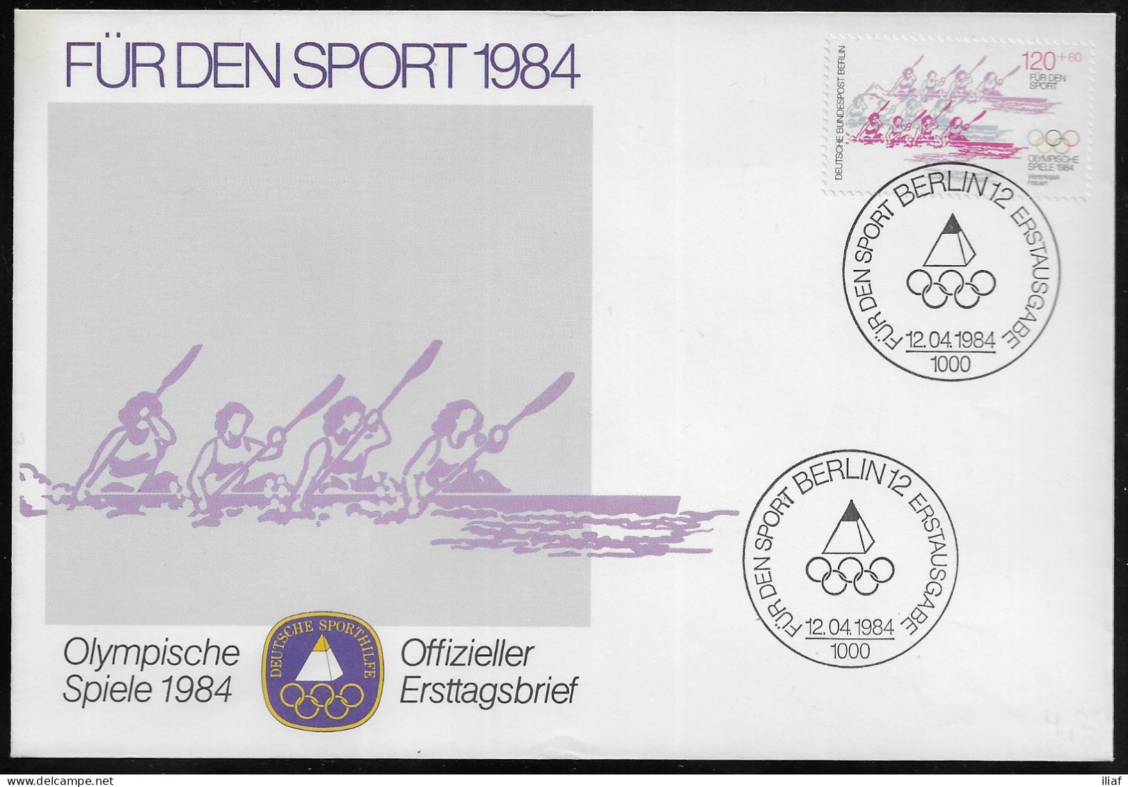 Germany Berlin. FDC Mi. 716-718. 3 Envelopes.  Summer Olympic Games 1984 - Los Angeles.  FDC Cancellation On FDC Envelop - 1981-1990