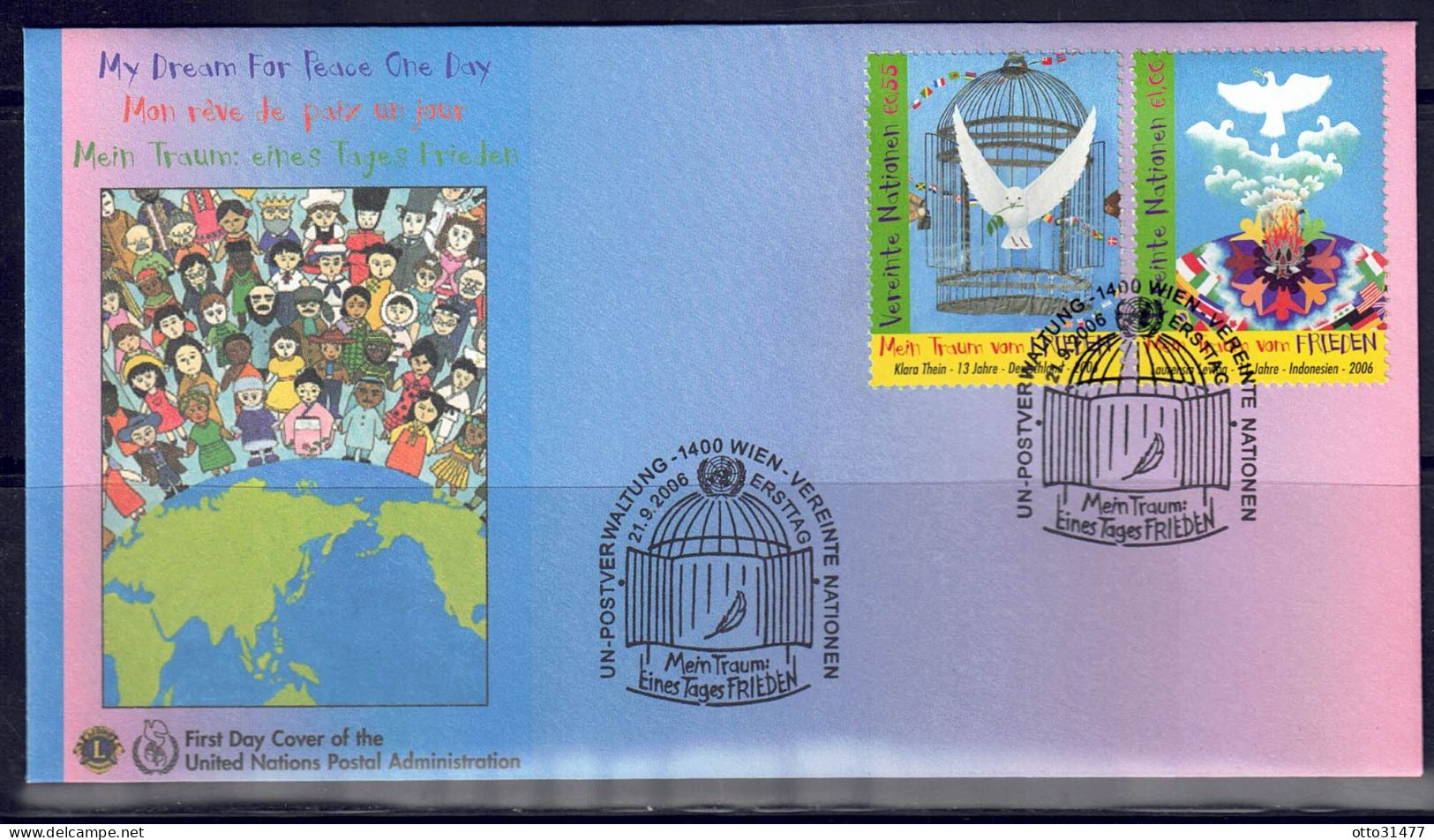 UNO Wien 2006 - Weltfriedenstag, FDC Mit Nr. 475 - 476 - FDC