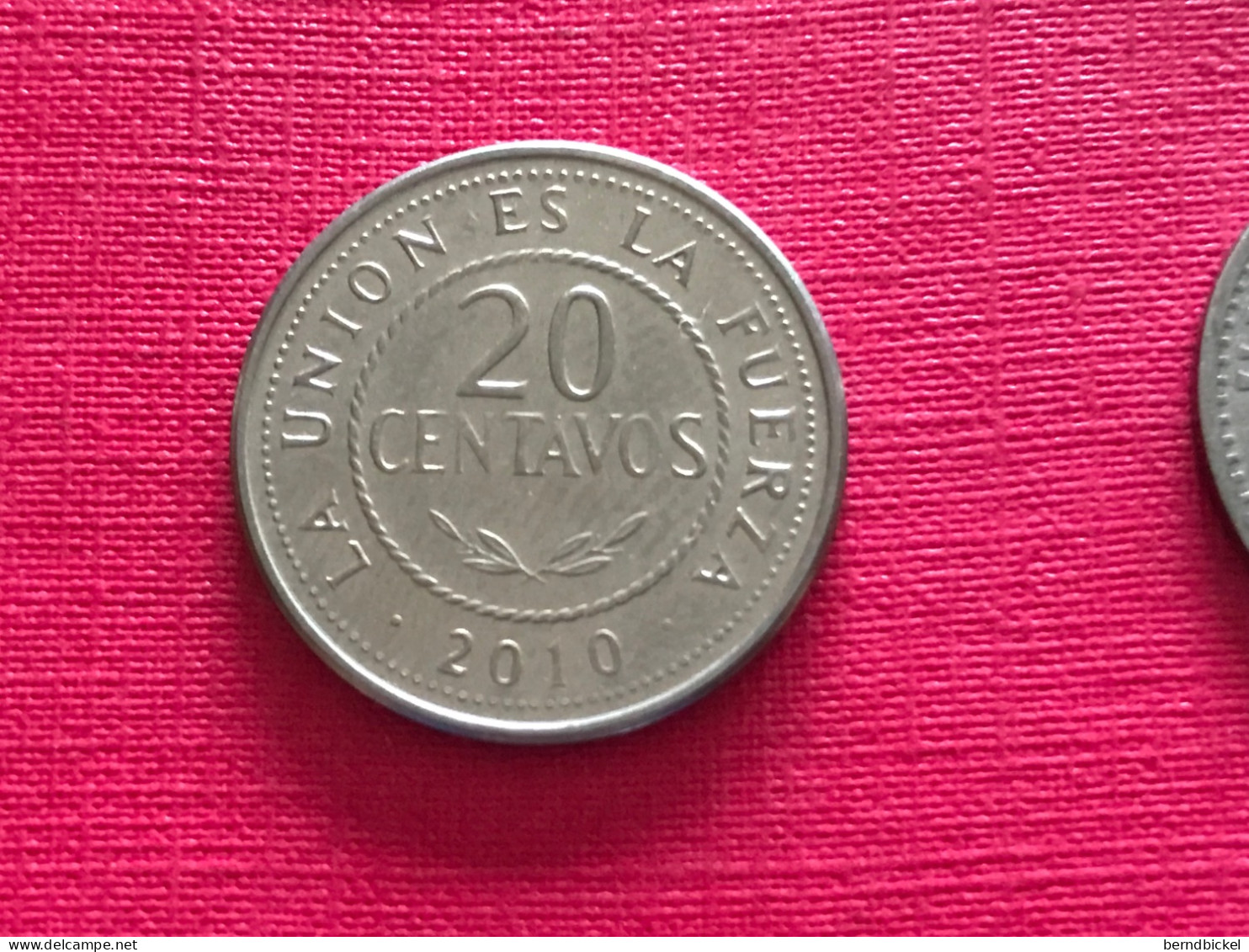 Münze Münzen Umlaufmünze Bolivien 20 Centavos 2010 - Bolivie