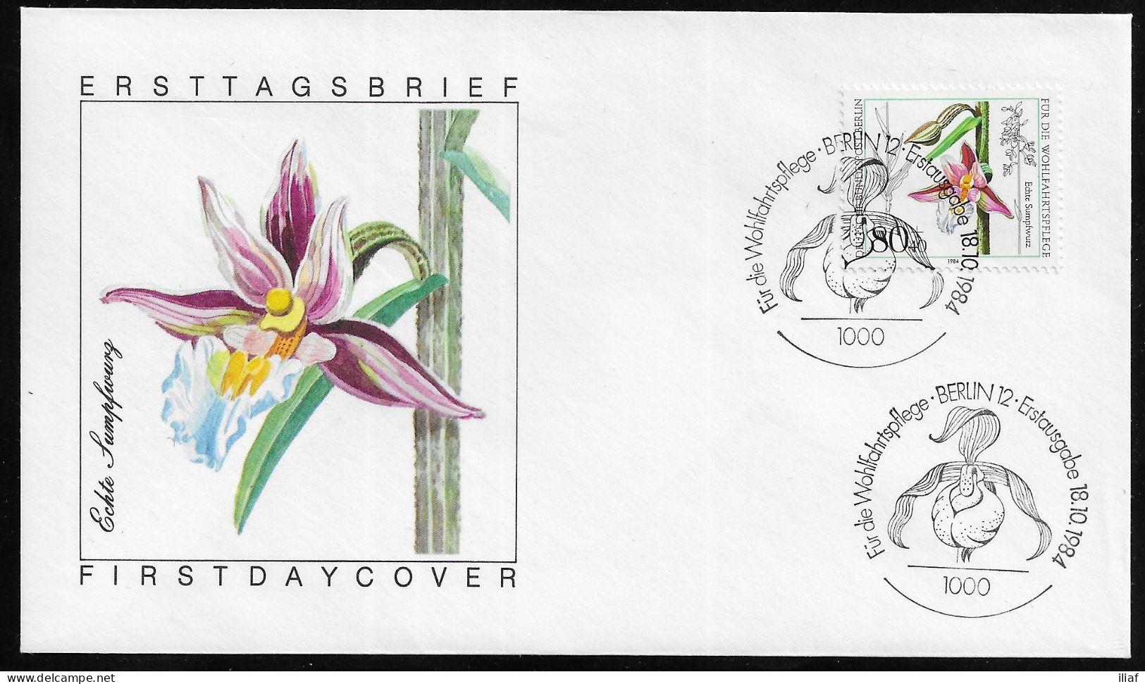 Germany Berlin. FDC Mi. 724-727. 4 Envelopes.  Welfare: Orchids.  FDC Cancellation On FDC Envelopes - 1981-1990