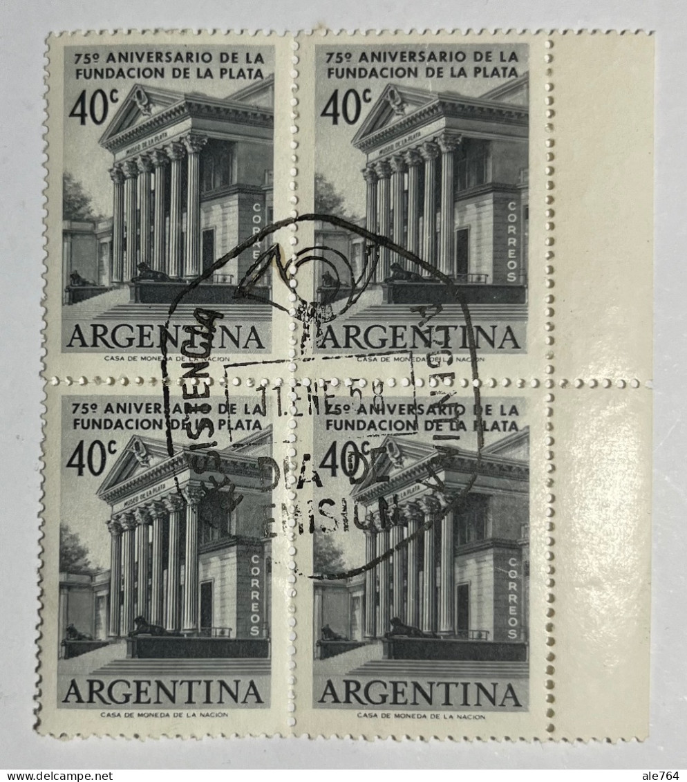 Argentina 1958 Fundación De La Plata, Primer Día De Emisión, En Cuadro, GJ 1091, Sc 670, MNH. - Neufs