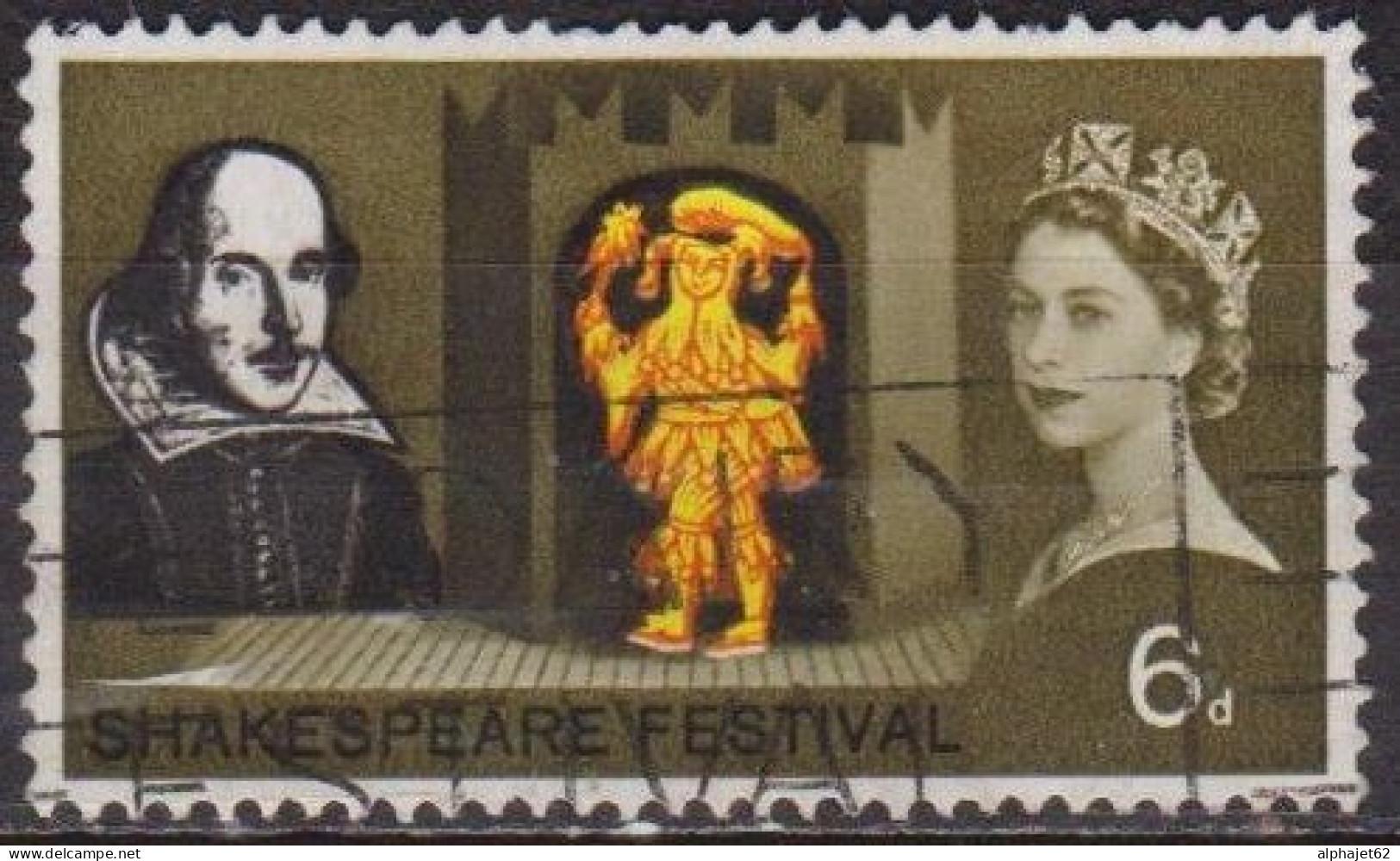 Littérature, William Shakespeare - GRANDE BRETAGNE - Fest Le Clown - N° 383 - 1964 - Used Stamps