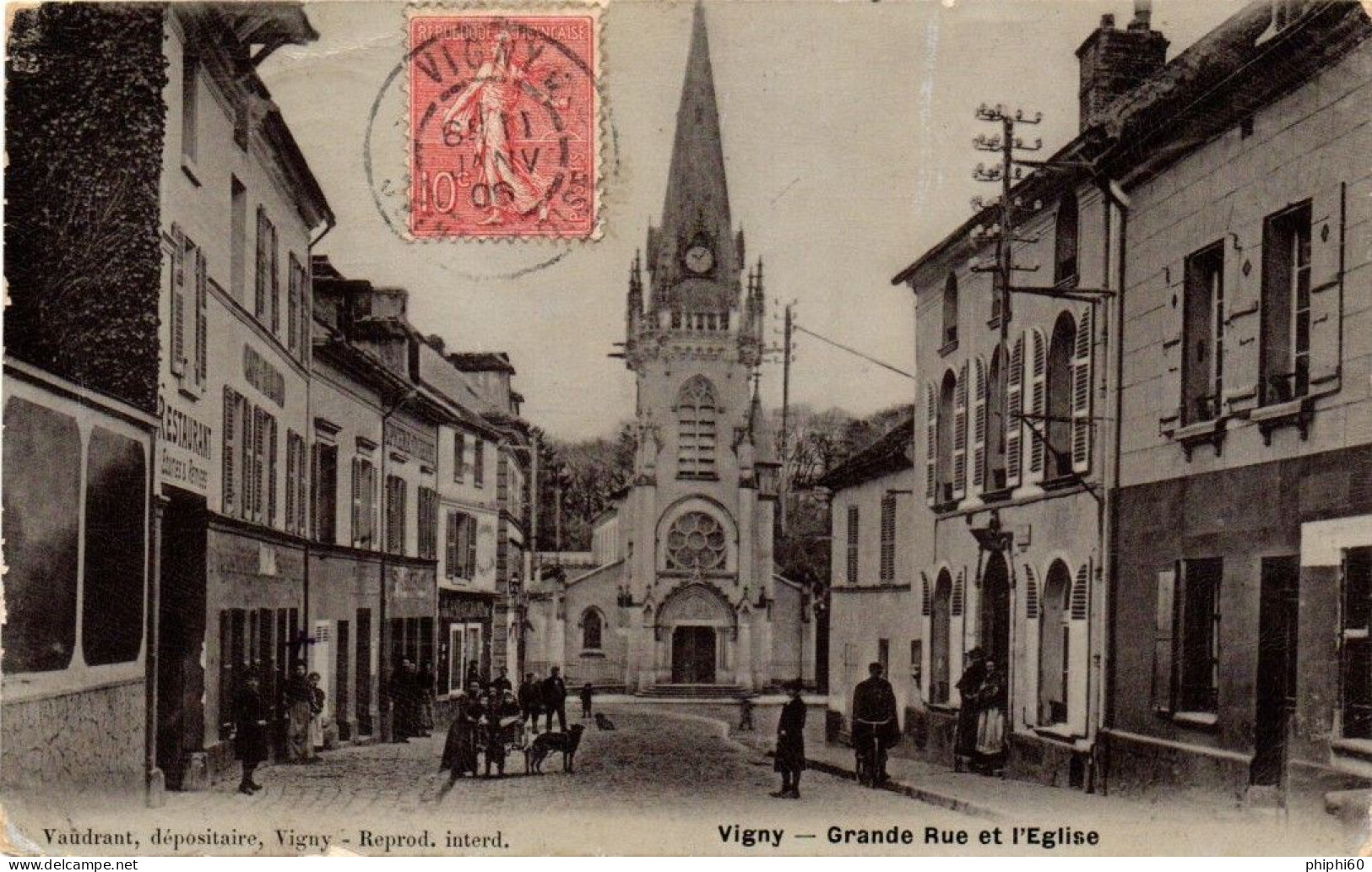 VIGNY  -  Grande Rue Et L'Eglise - Vigny