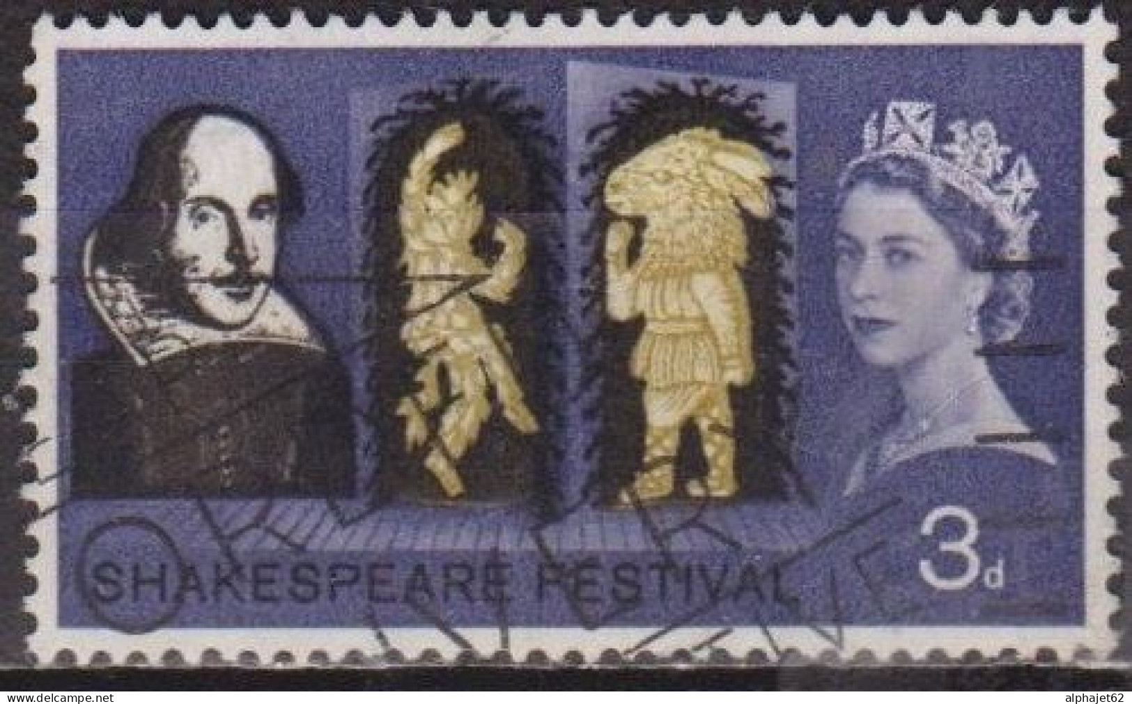 Littérature, William Shakespeare - GRANDE BRETAGNE - Puck Et Bottom - N° 382 - 1964 - Used Stamps