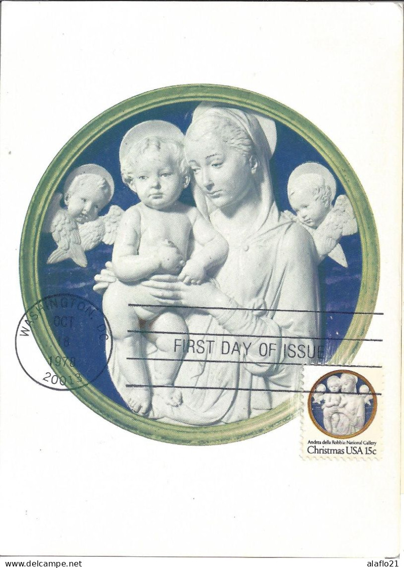 ETATS UNIS - CARTE MAXIMUM - YVERT N° 1226 - MADONE Et ENFANT - OEUVRE De DELLA ROBBIA - Maximumkarten (MC)