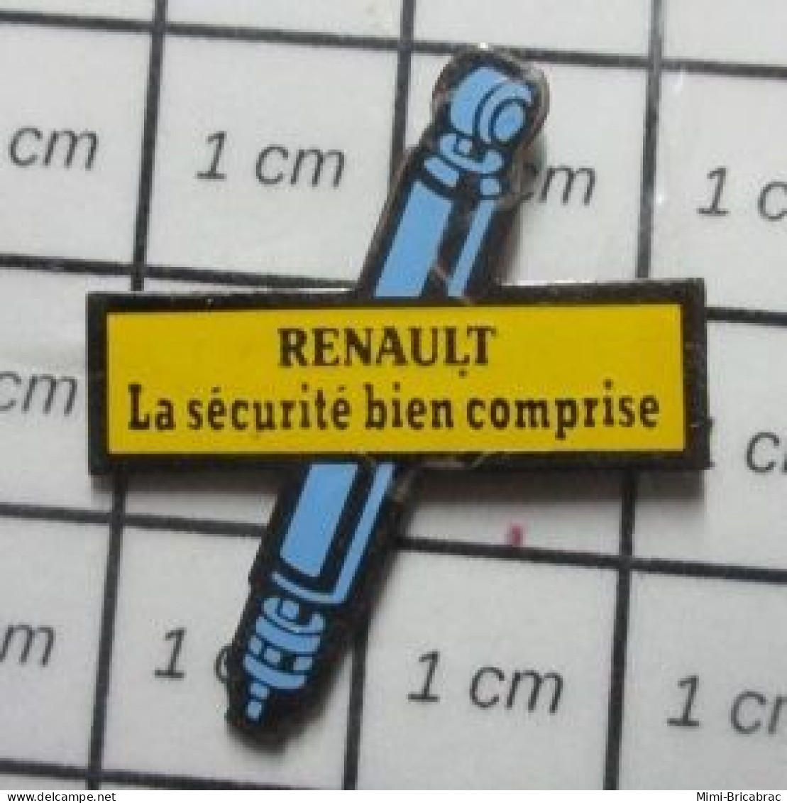 818c Pin's Pins / Beau Et Rare / AUTOMOBILES / AMORTISSEUR RENAULT LA SECURITE BIEN COMPRISE - Renault