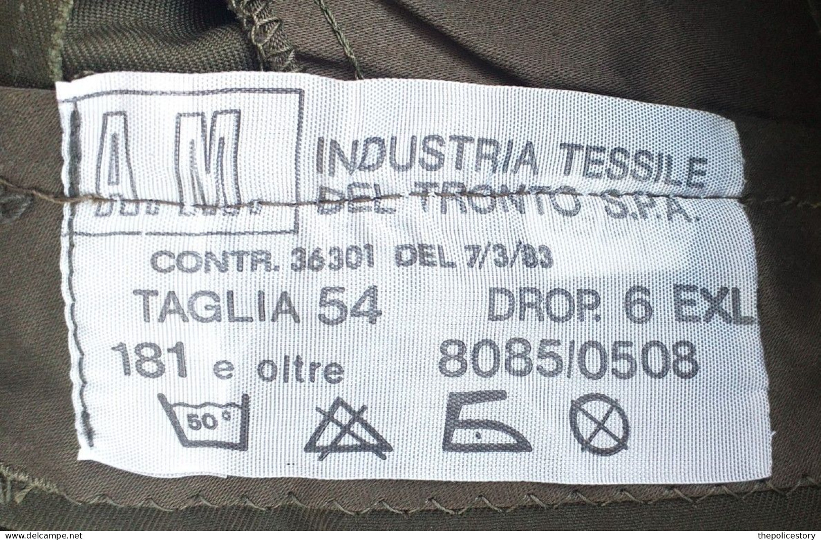 Giacca pantaloni mimetica verde NATO A.M. tg. 54 del 1983 originale mai usata