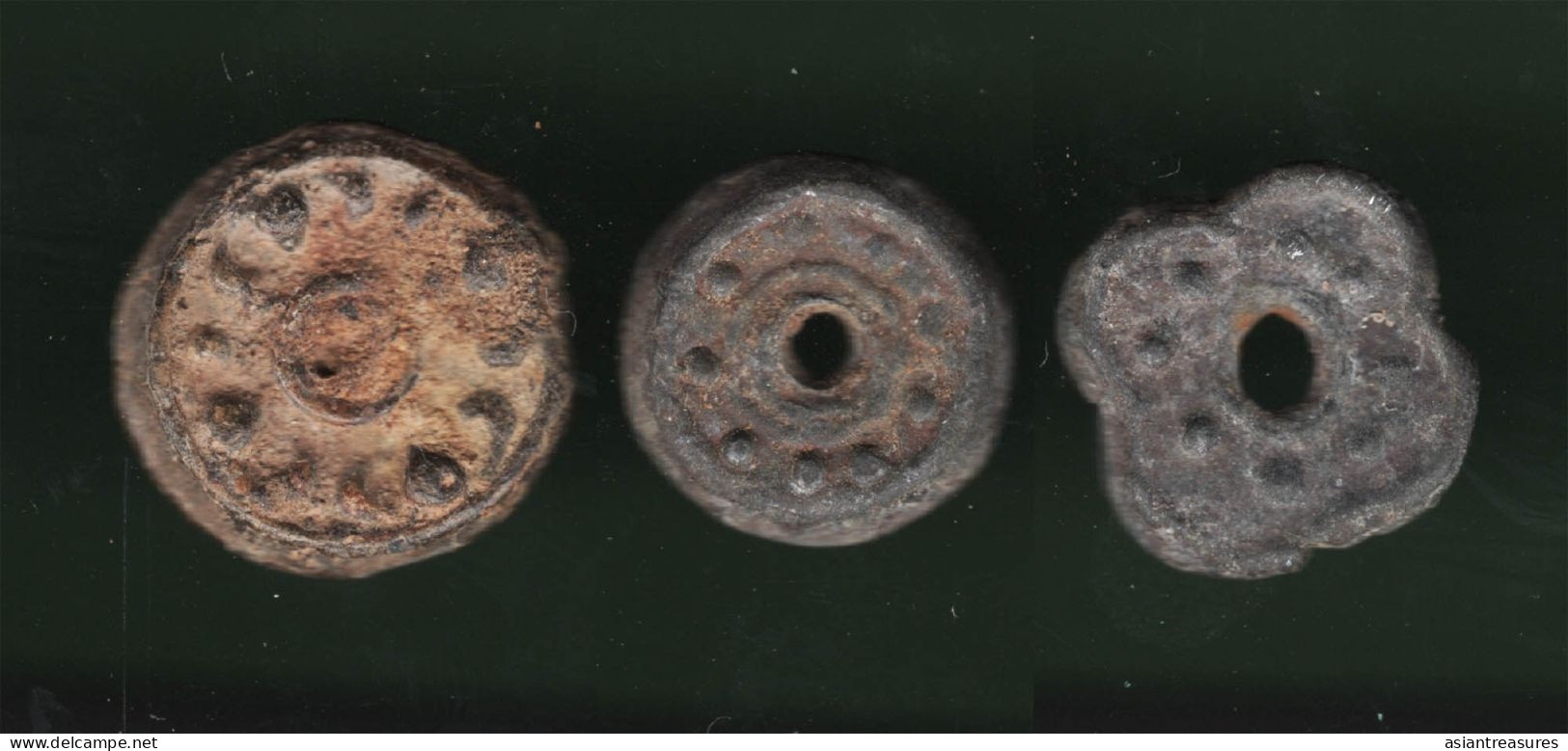 SE Asia Angkor 3-coin Lead Set Ca 800-1200 AD Rare Coins - Autres – Asie