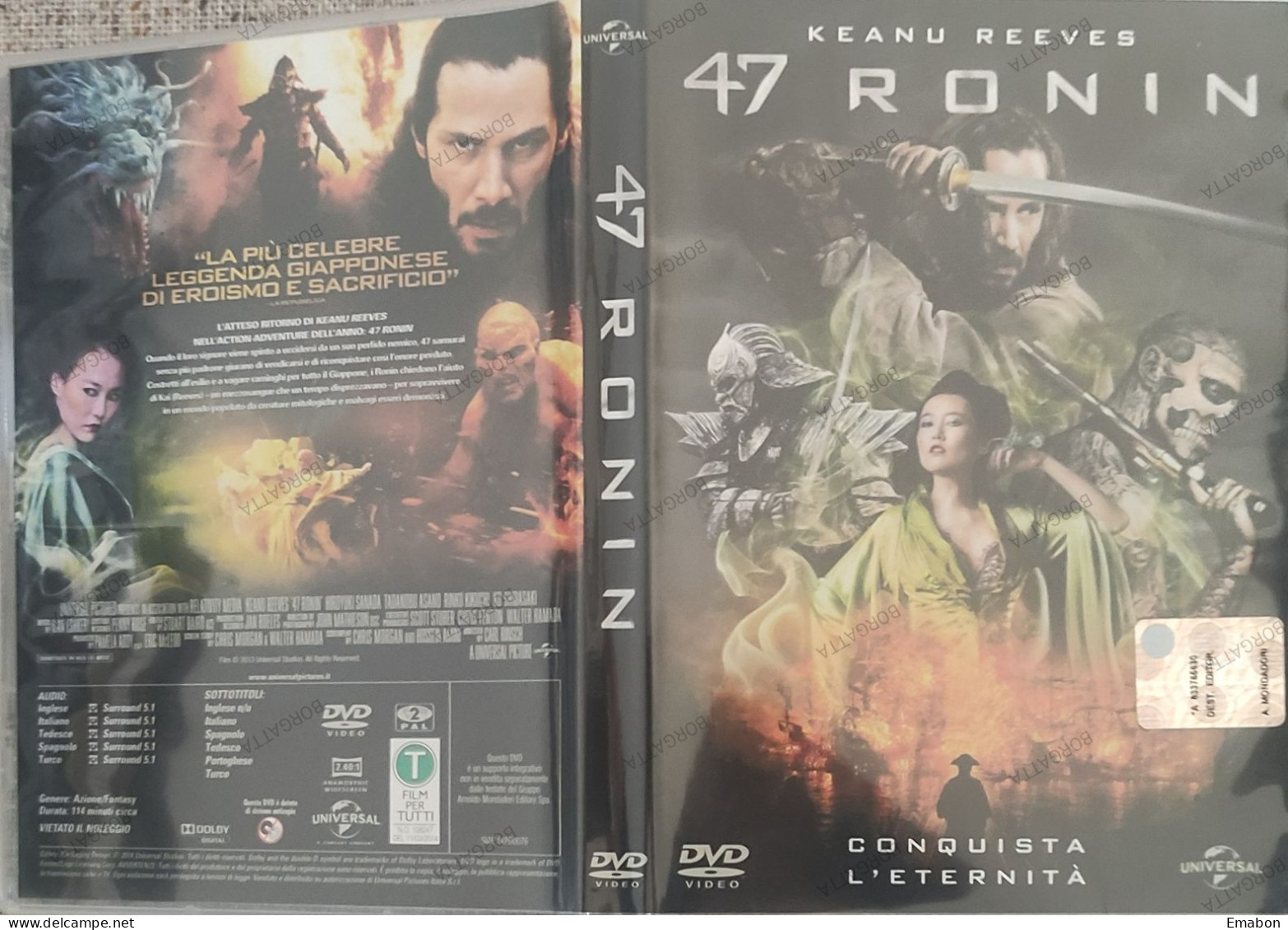 BORGATTA - AZIONE - Dvd 47 RONIN -  KEANU REEVES - PAL 2 - UNIVERSAL 2014-  USATO In Buono Stato - Action, Aventure